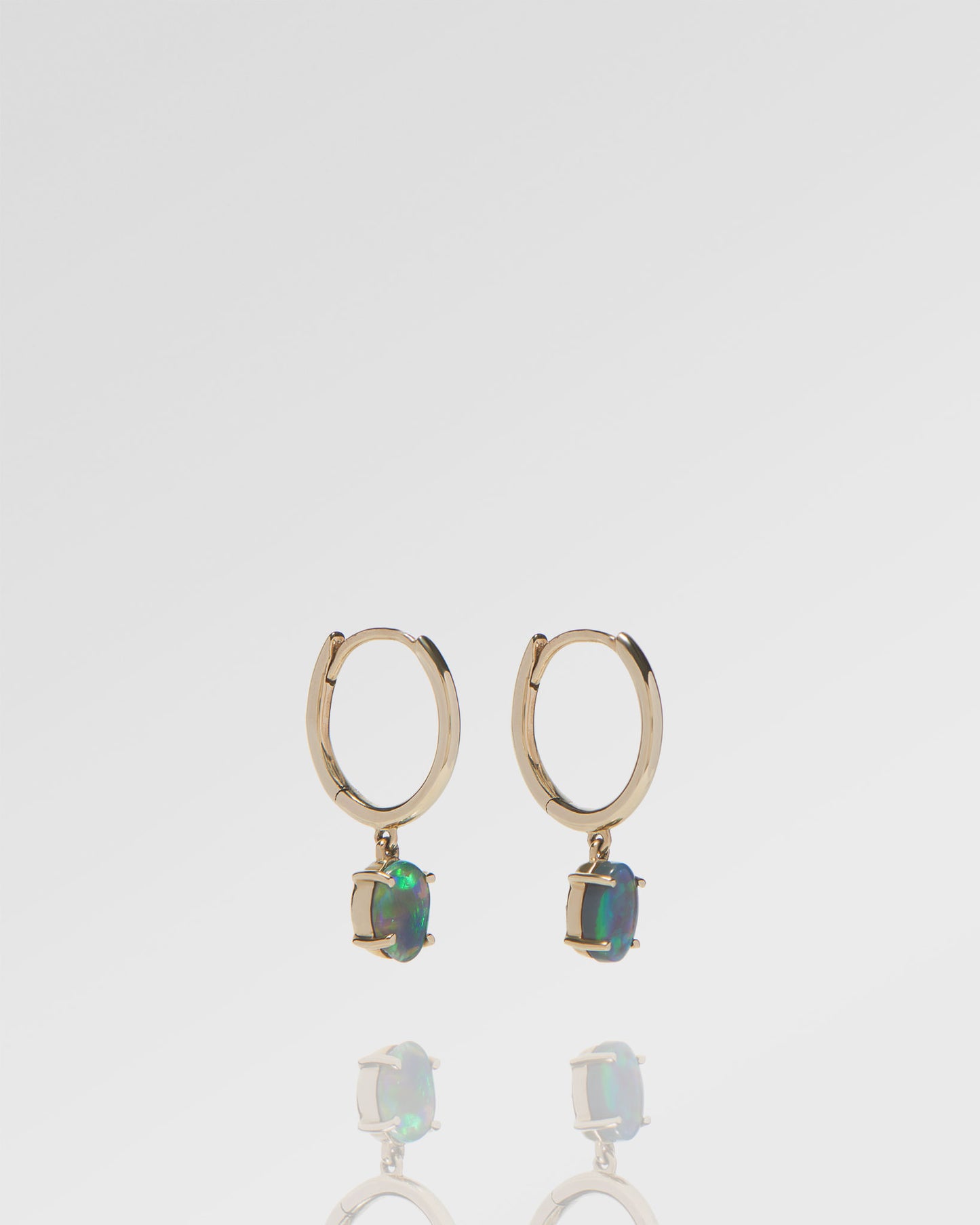 0.66ct Green, Orange Opal Earrings