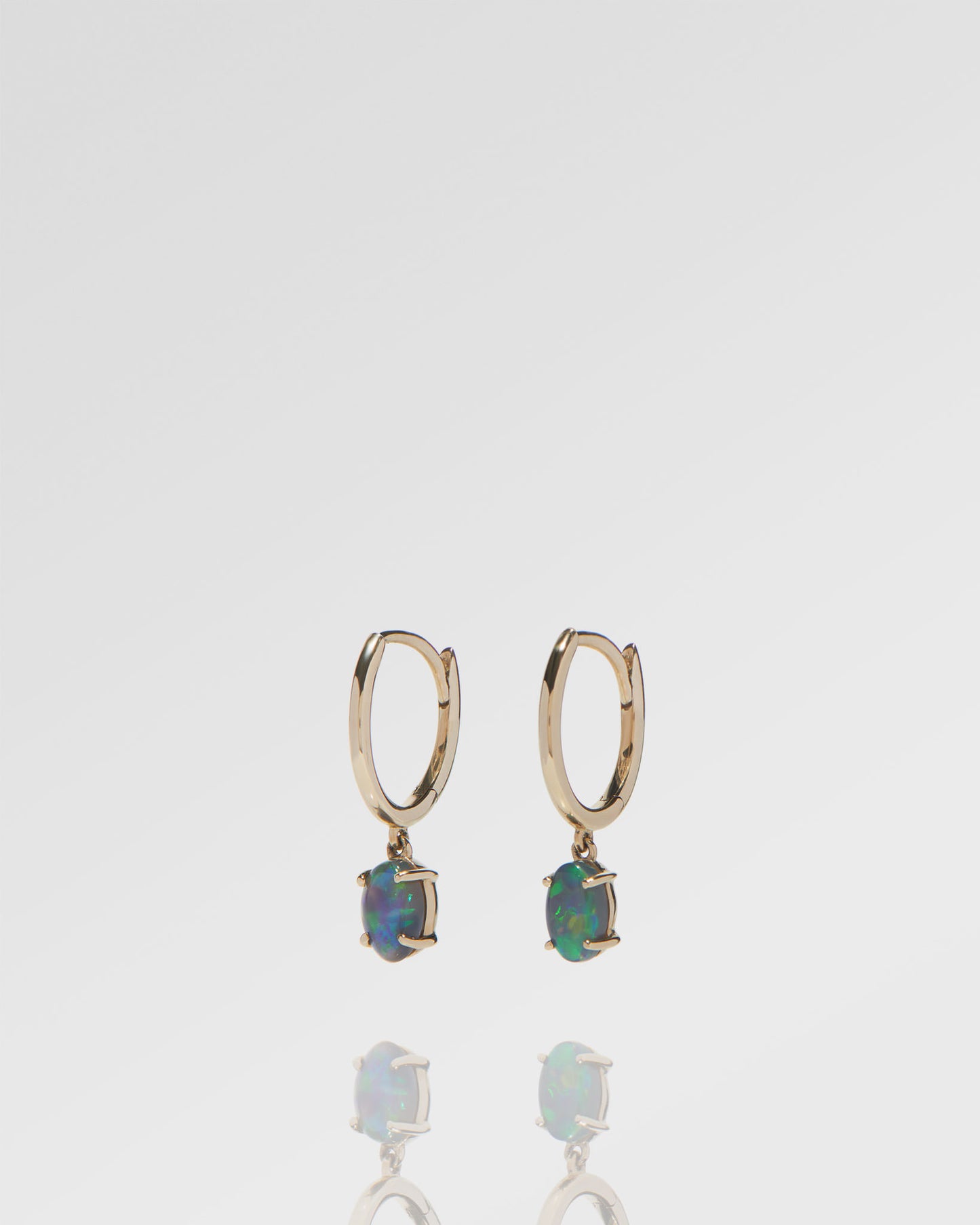 0.66ct Green, Orange Opal Earrings