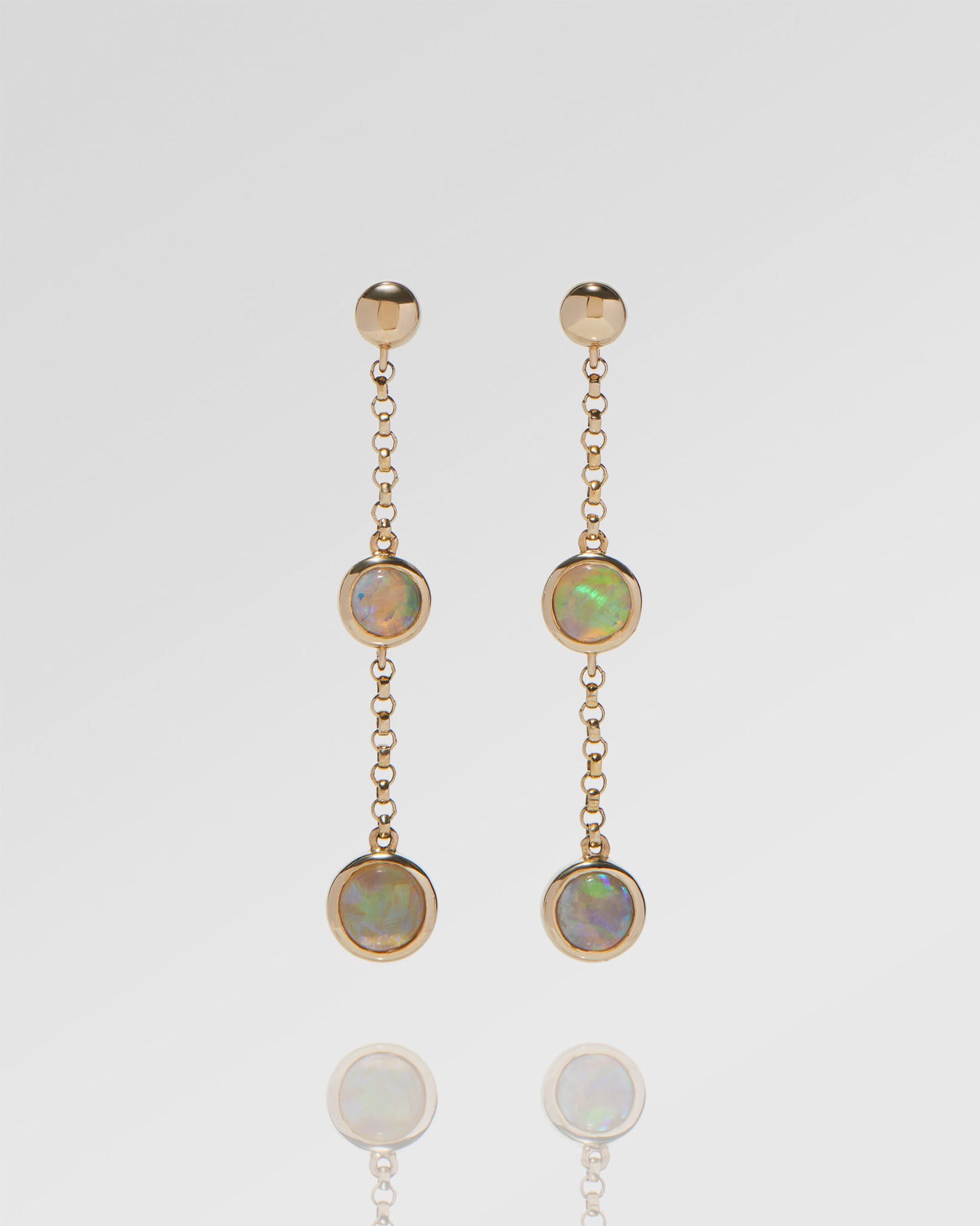 1.79ct Green, Purple Opal Earrings