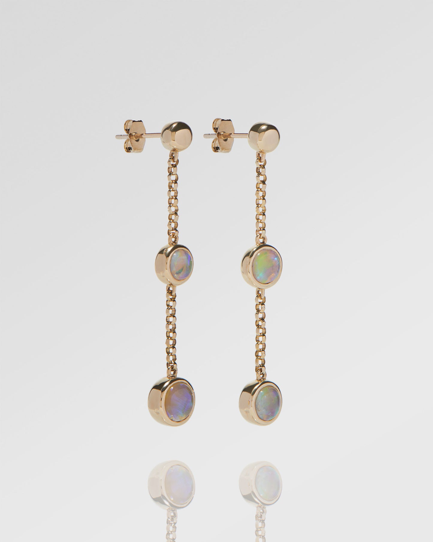 1.79ct Green, Purple Opal Earrings