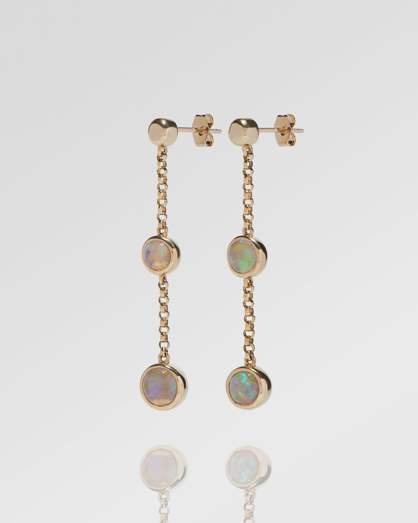 1.79ct Green, Purple Opal Earrings