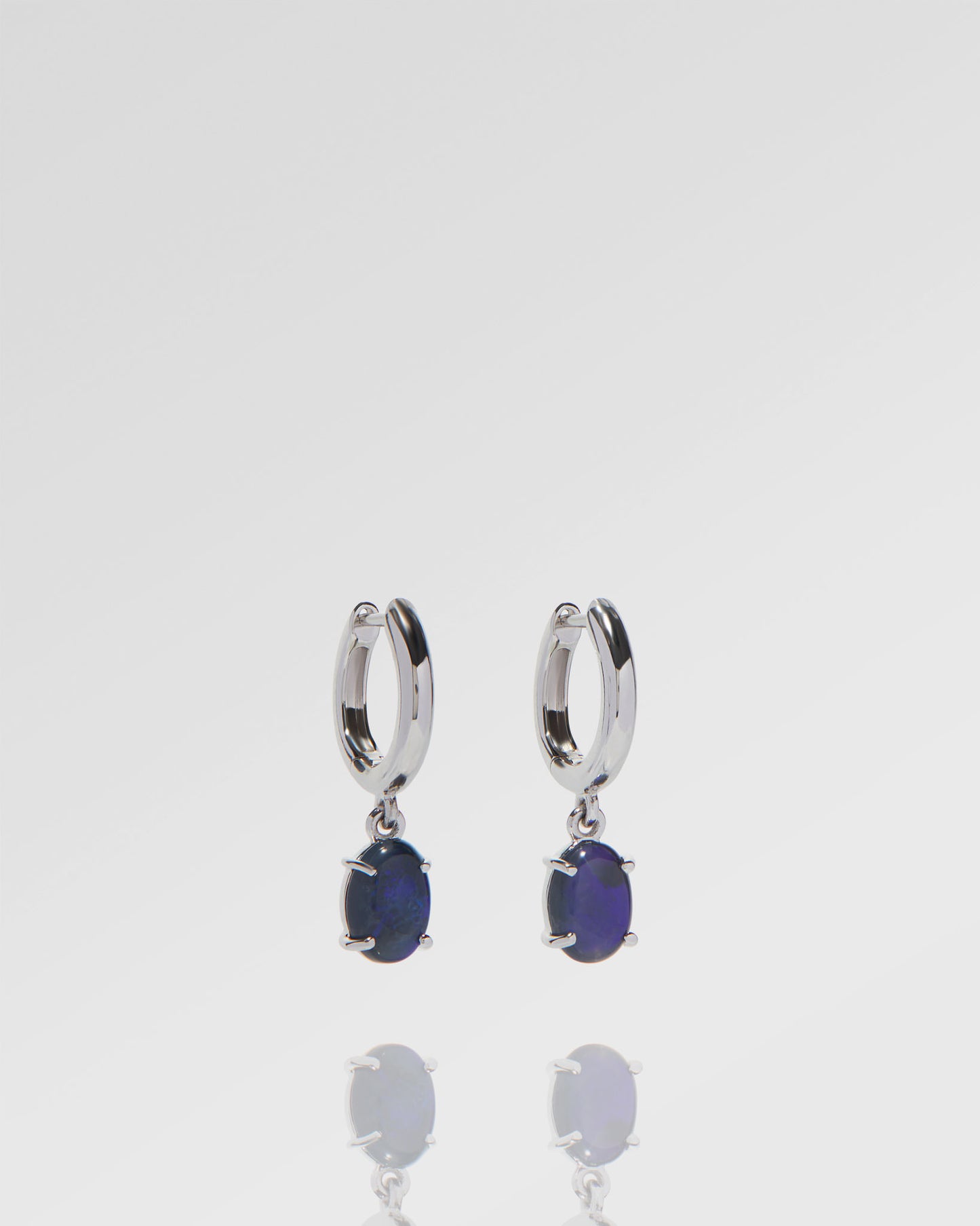 1.17ct Blue, Purple Opal Earrings