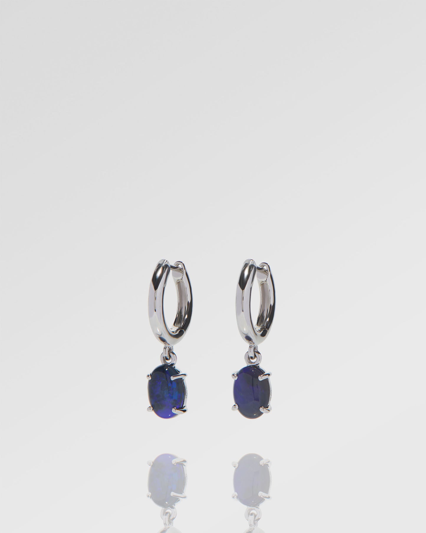 1.17ct Blue, Purple Opal Earrings