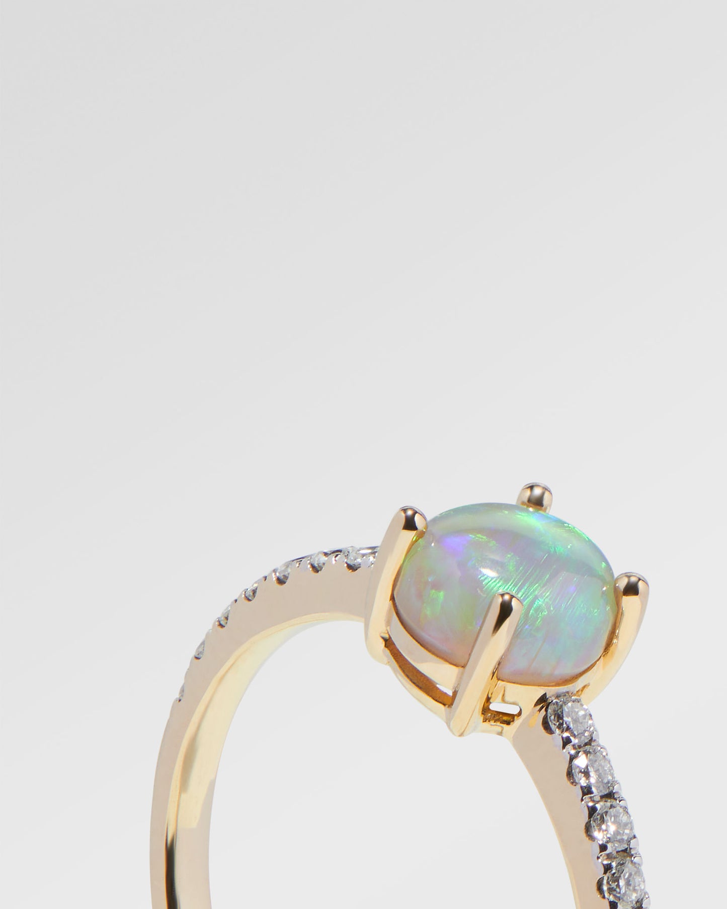 0.93ct Green Opal Ring