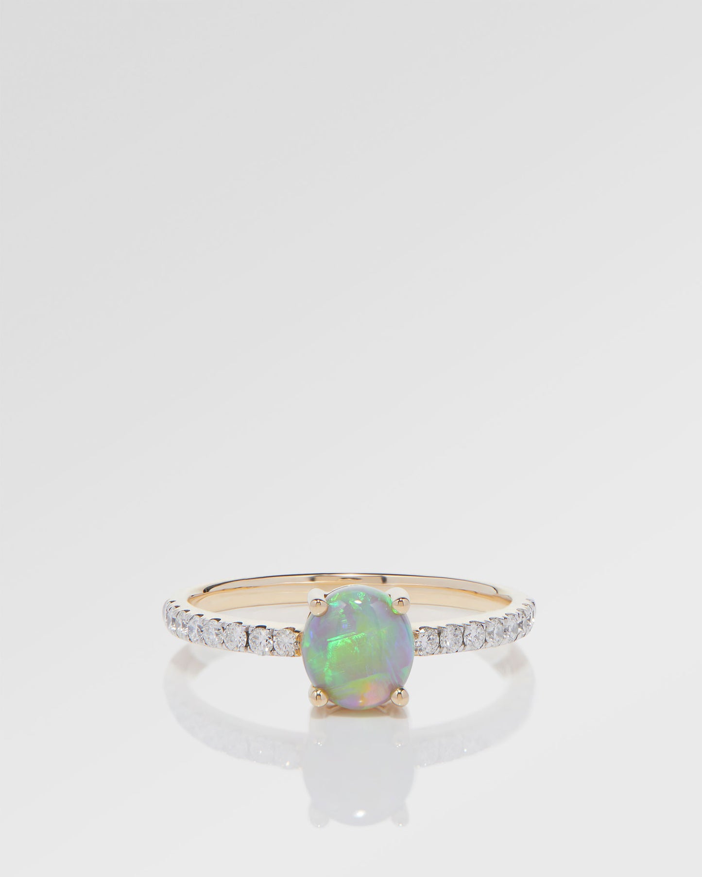 0.93ct Green Opal Ring