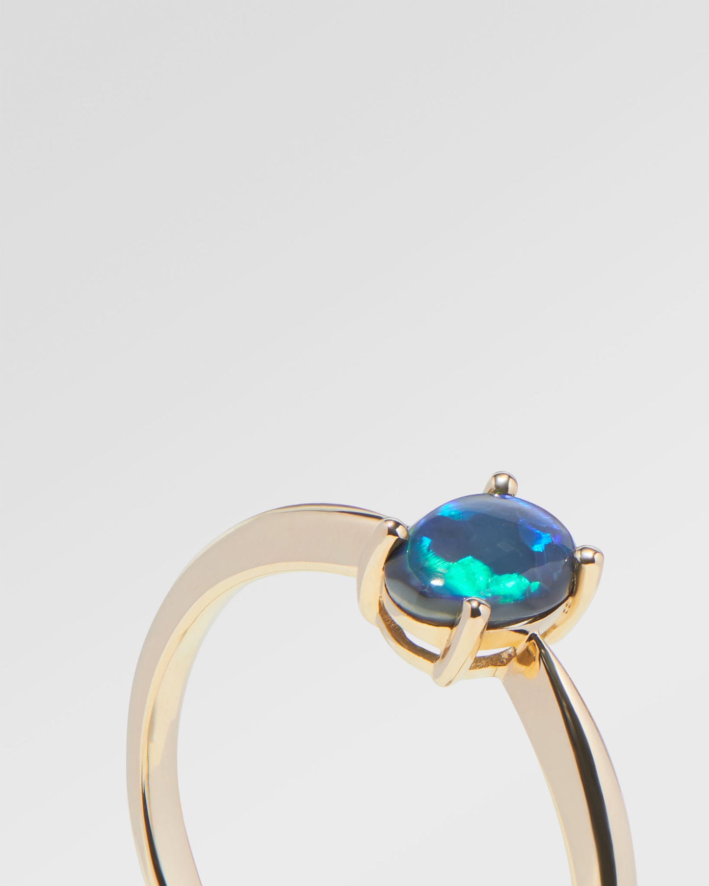 0.50ct Green, Blue Opal Ring