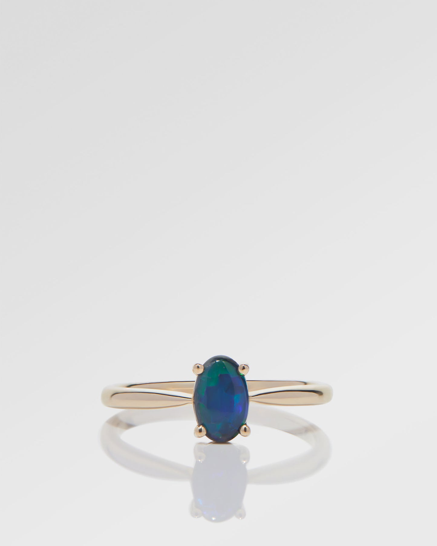 0.50ct Green, Blue Opal Ring