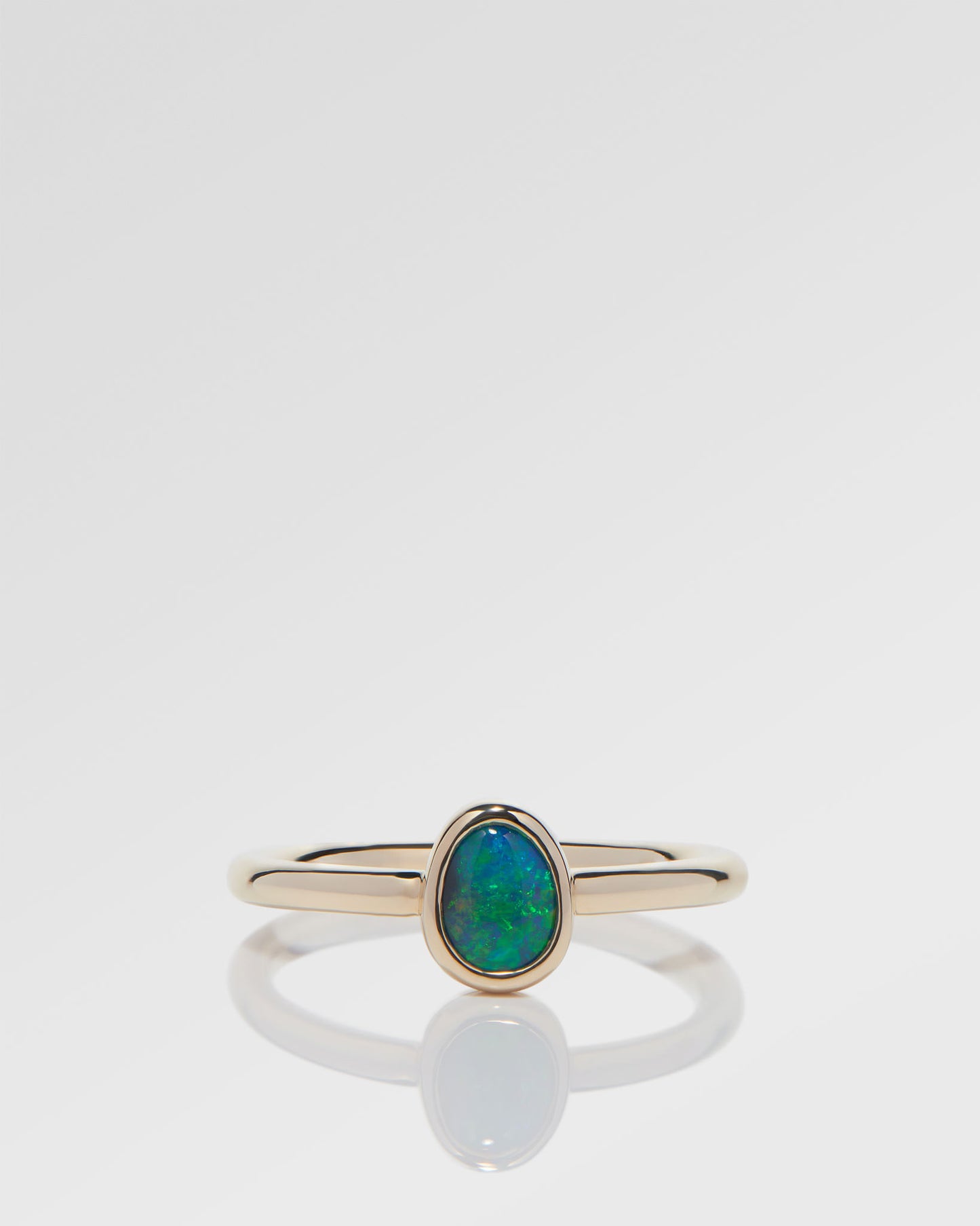 0.69ct Green Opal Ring