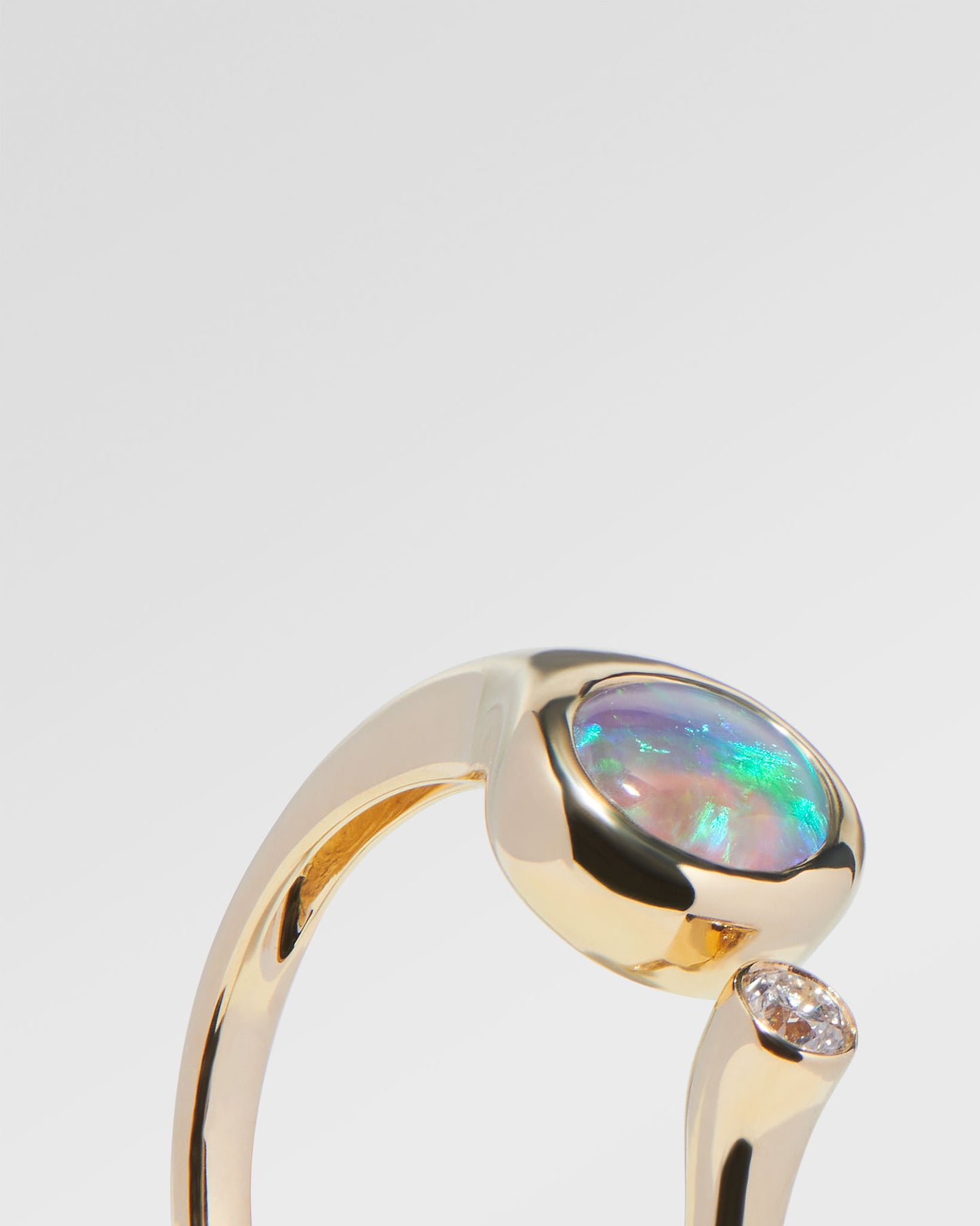 1.04ct Green Opal Ring