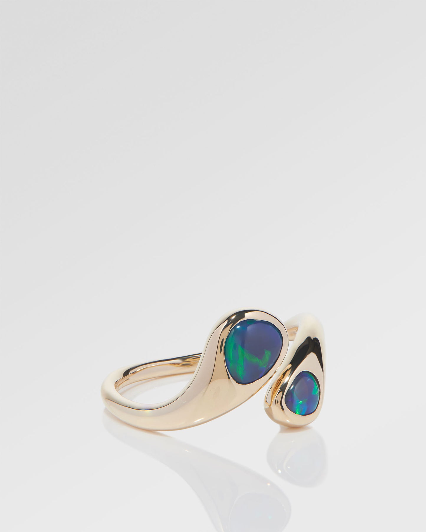 1.00ct Blue, Green Opal Ring