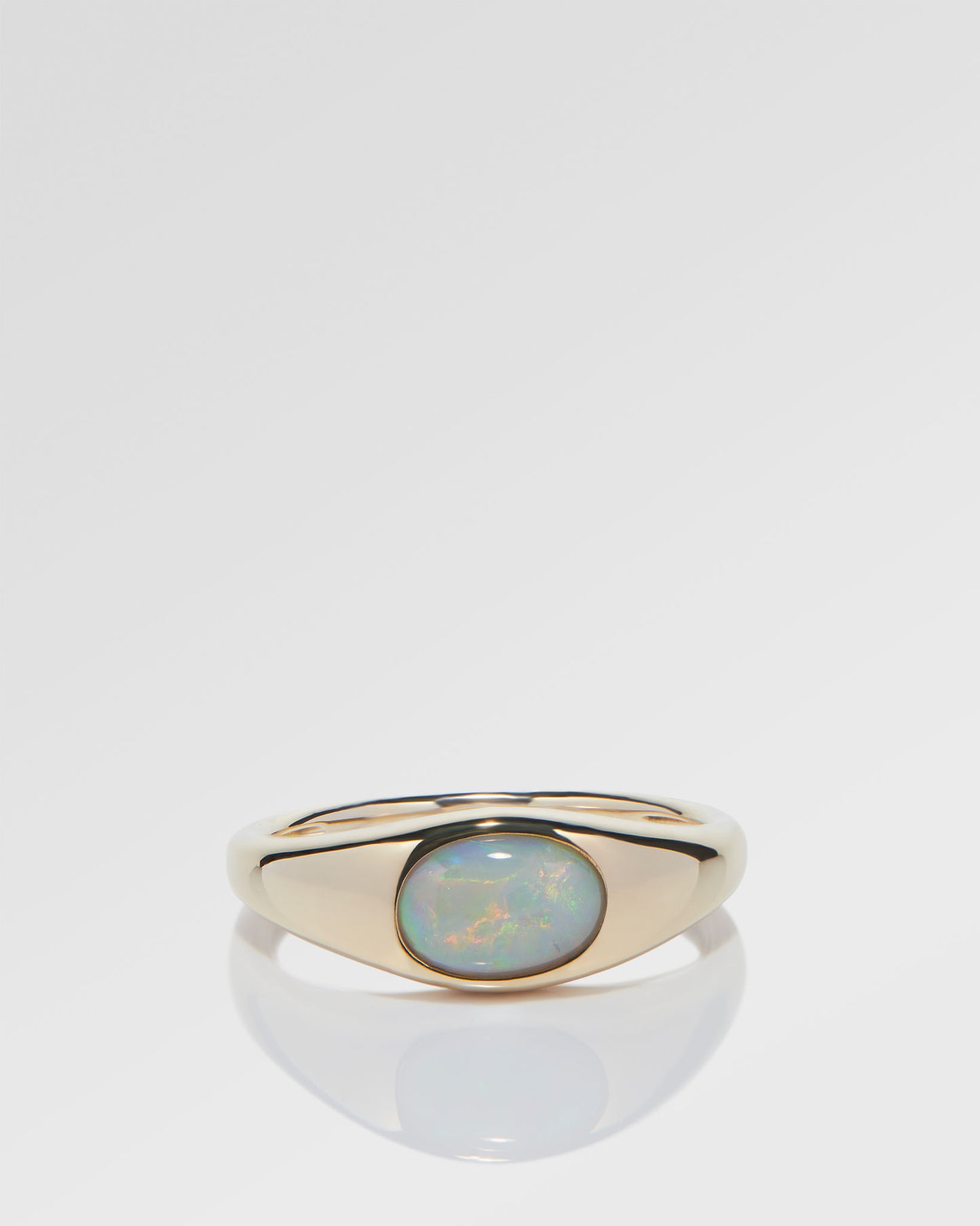 0.96ct Red Opal Ring