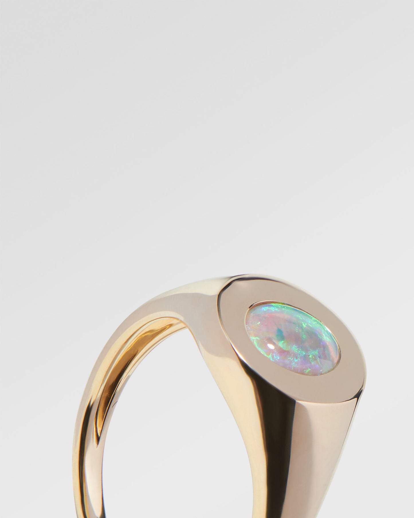 0.61ct Green Opal Ring