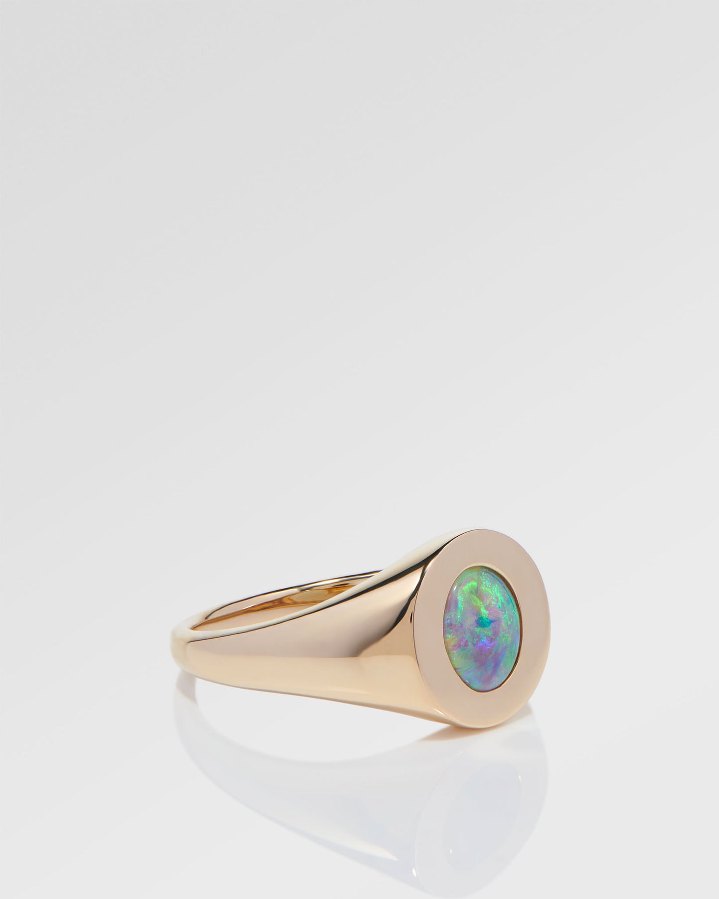 0.61ct Green Opal Ring