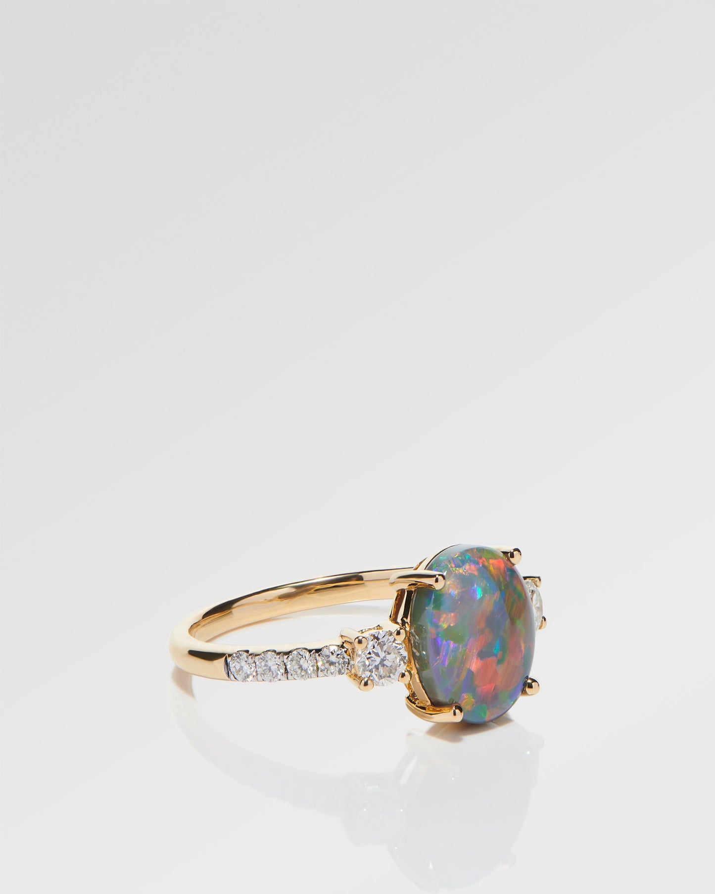 2.41ct Red Opal Ring