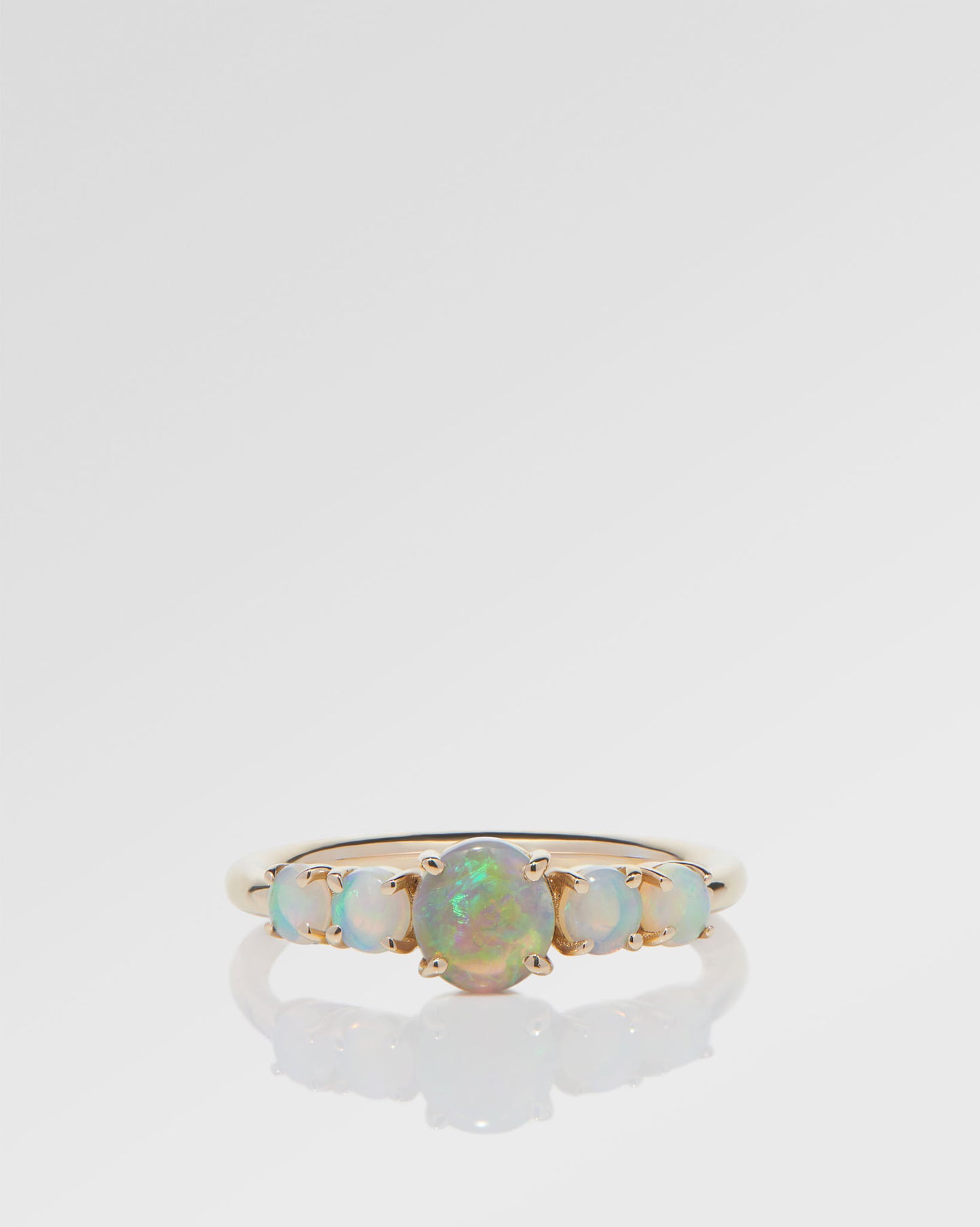 1.26ct Green Opal Ring