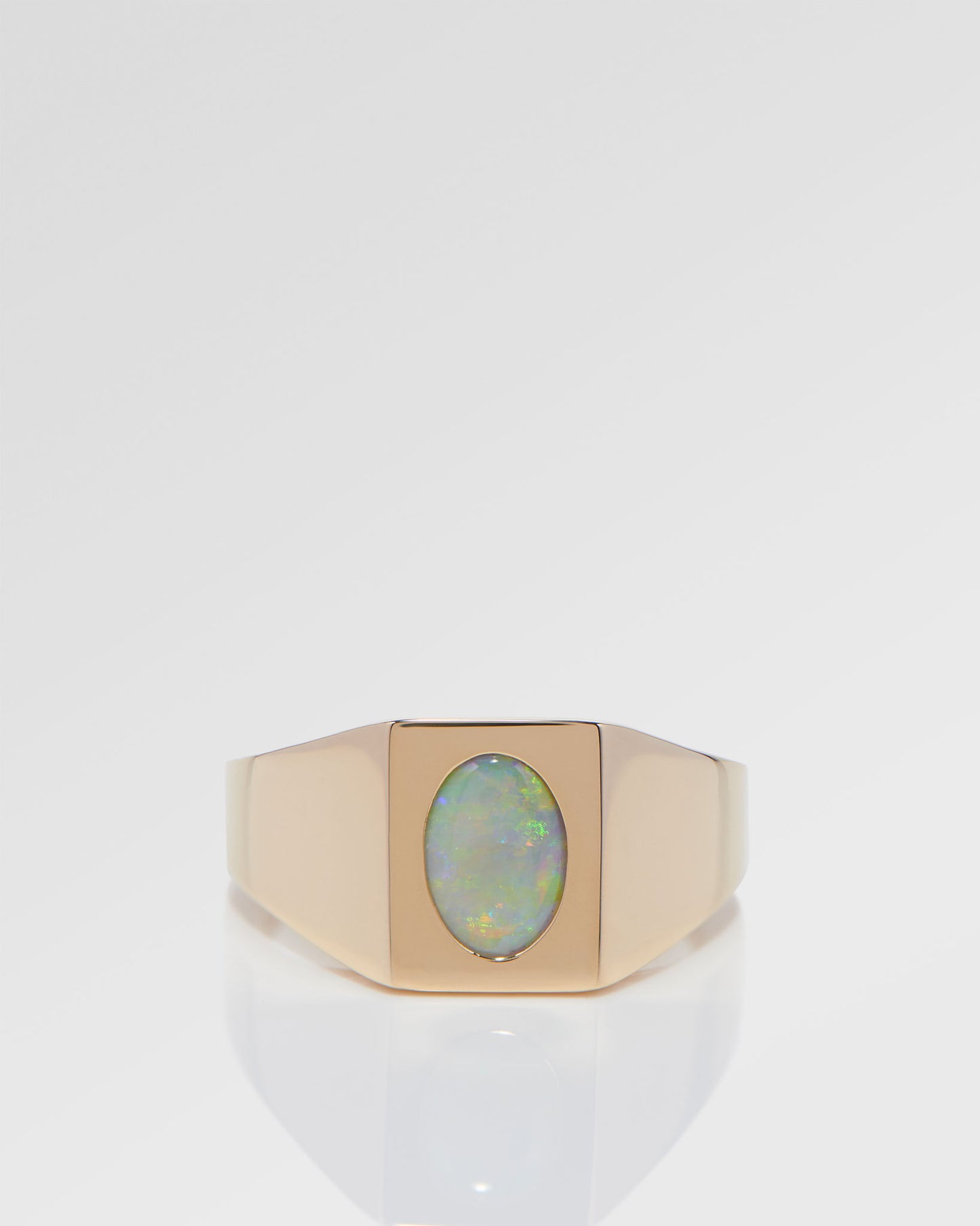 0.71ct Green Opal Ring