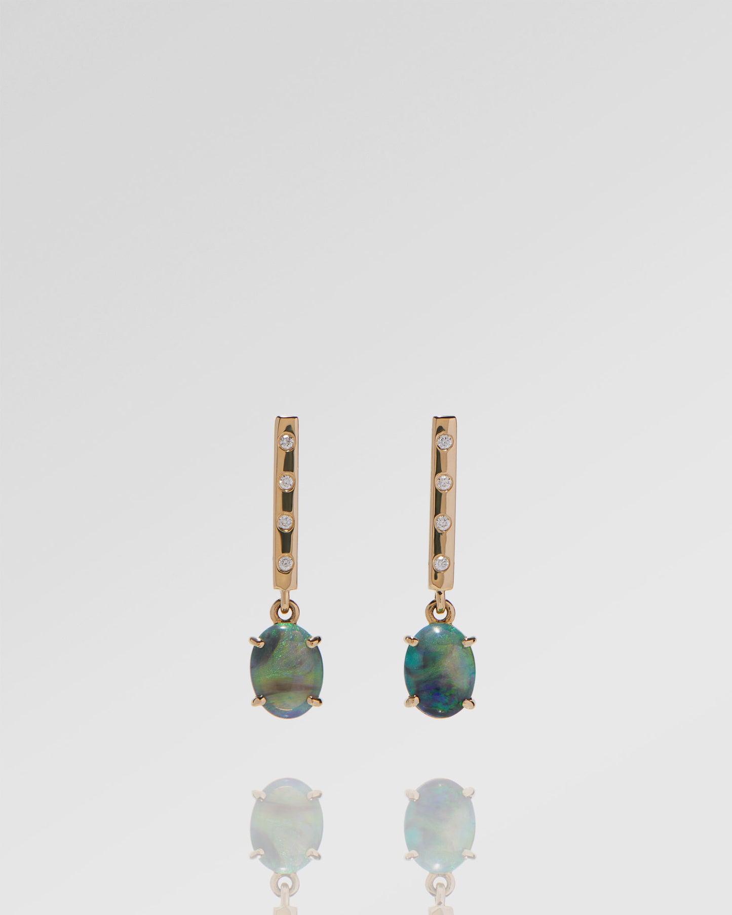 1.13ct Green Opal Earrings