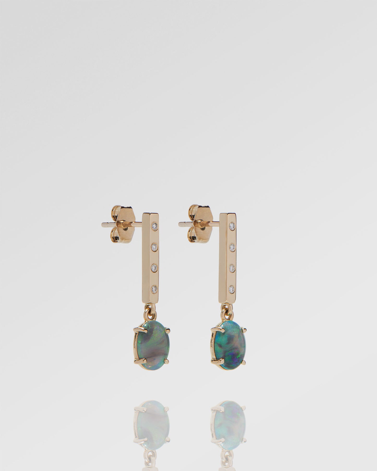 1.13ct Green Opal Earrings