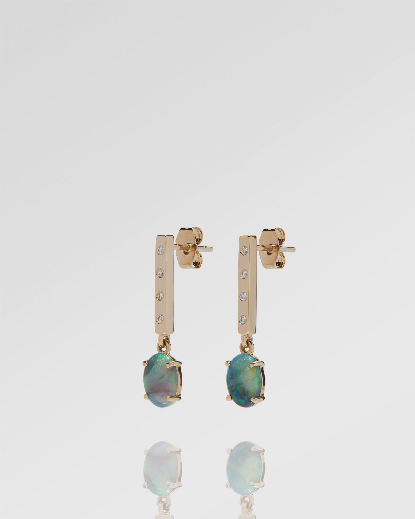 1.13ct Green Opal Earrings