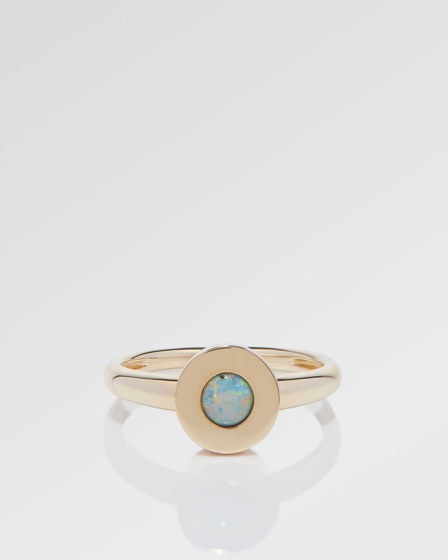 0.36ct Red, Orange Opal Ring