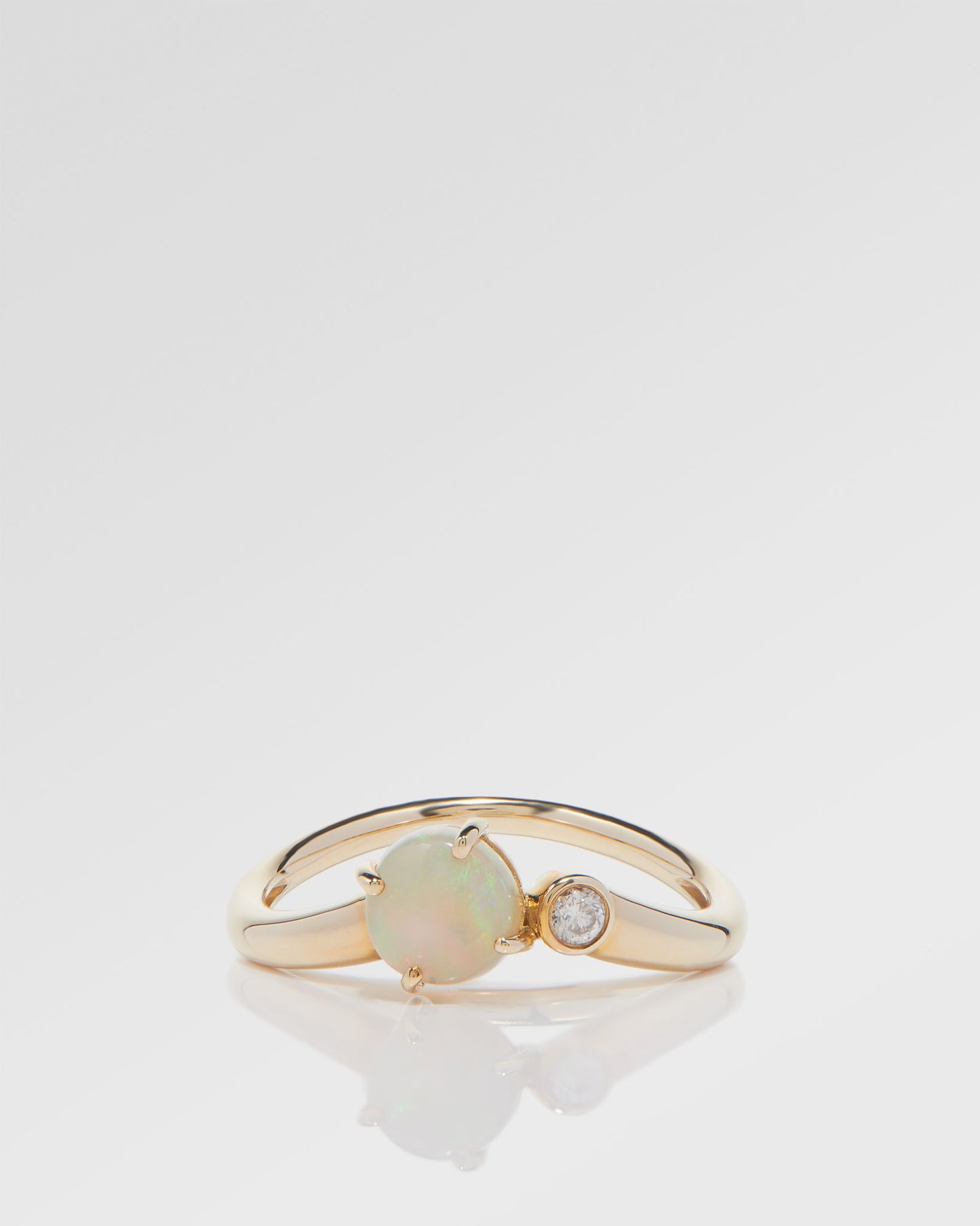 0.83ct Red Opal Ring