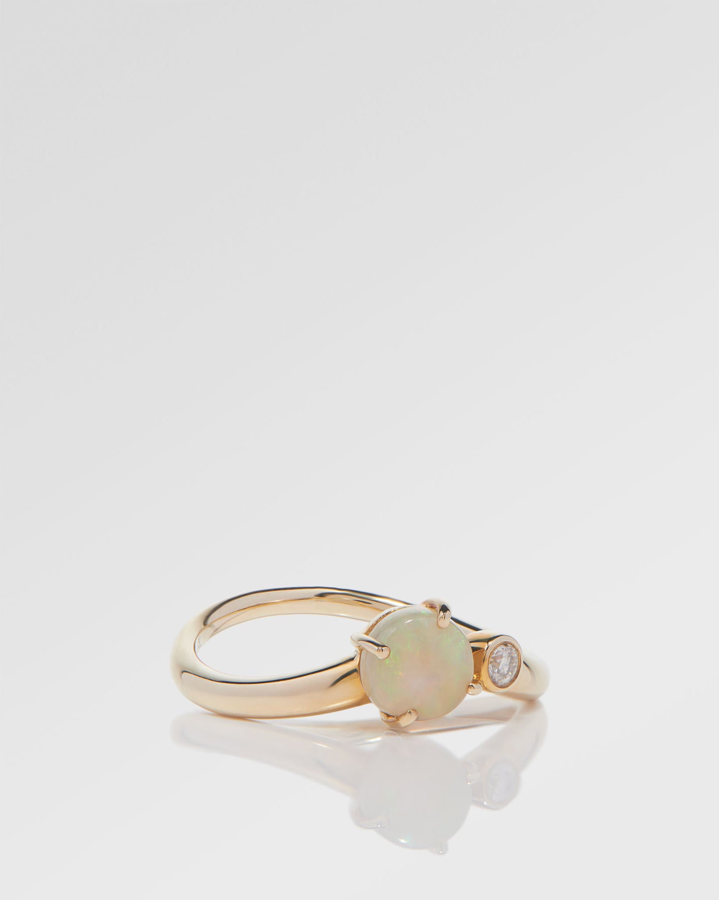 0.83ct Red Opal Ring