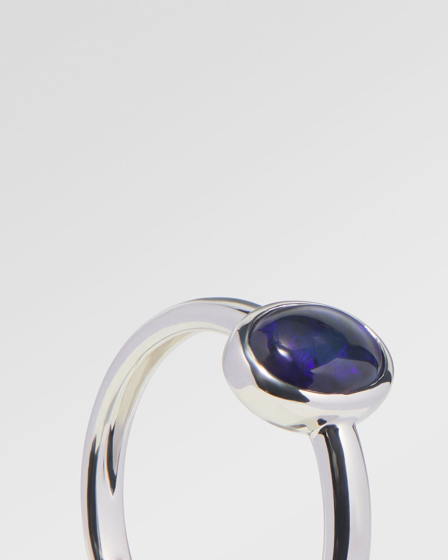 0.93ct Blue, Purple Opal Ring