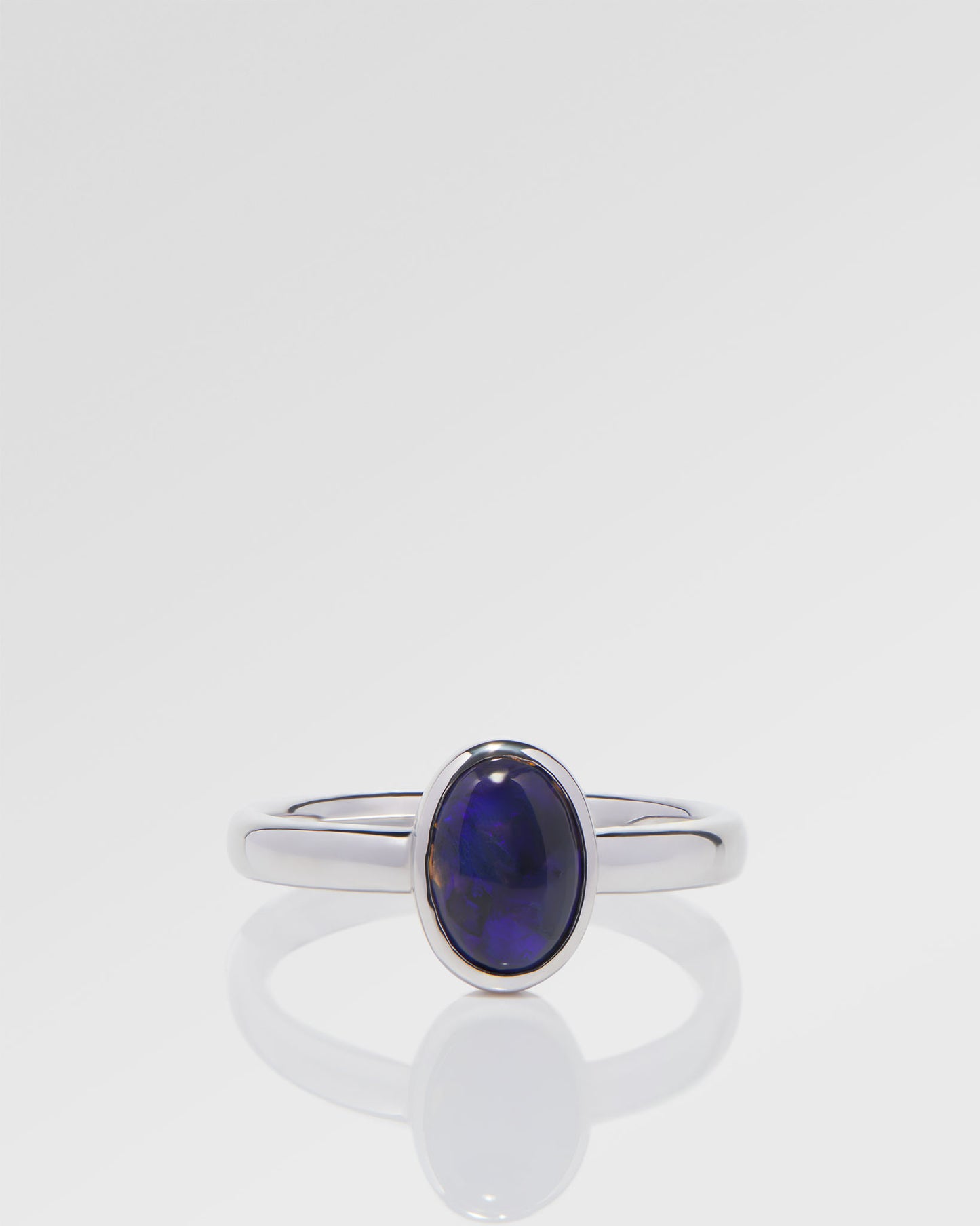 0.93ct Blue, Purple Opal Ring