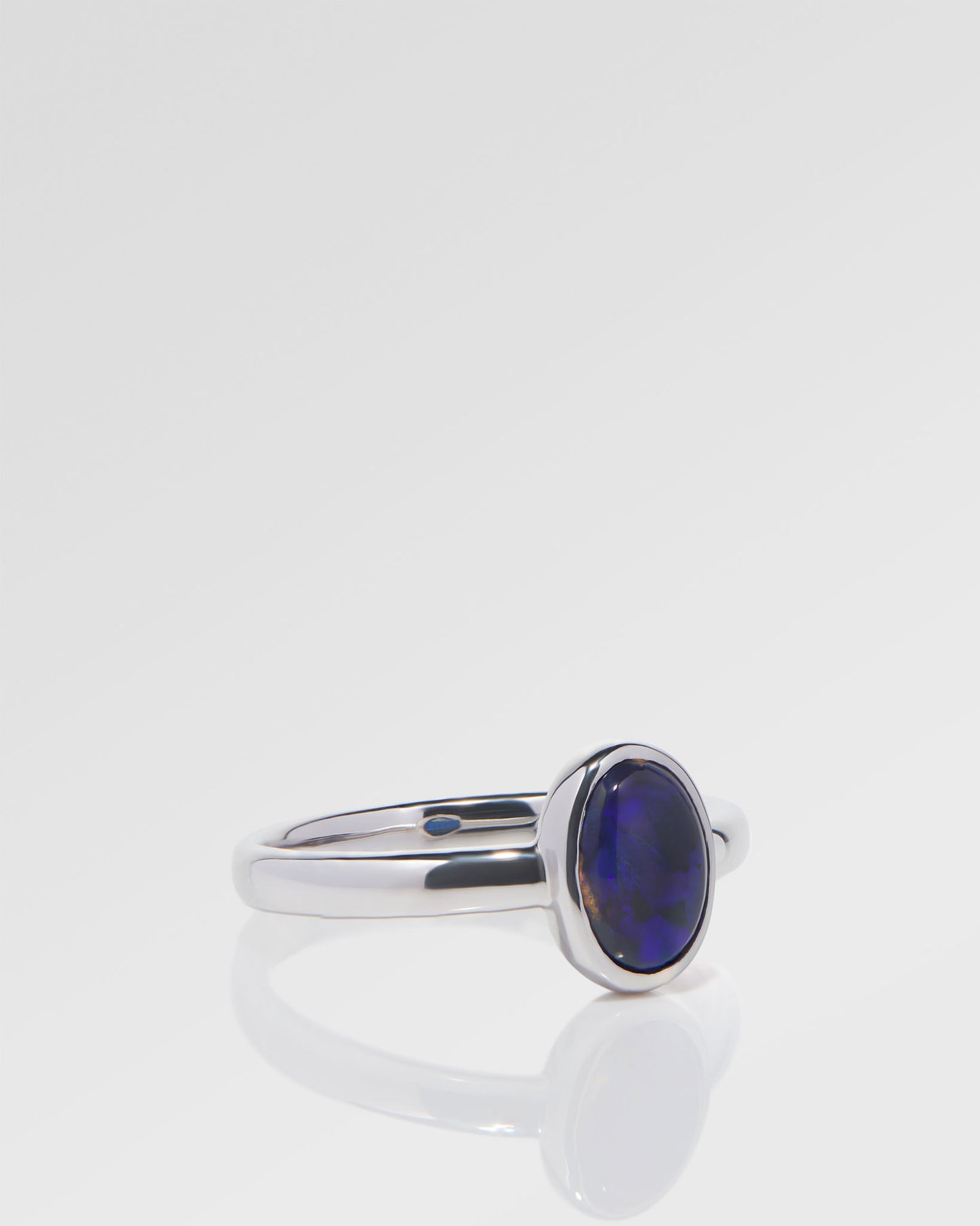 0.93ct Blue, Purple Opal Ring