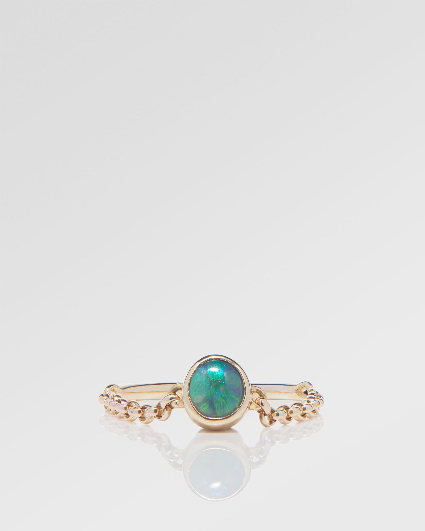 0.41ct Green Opal Ring