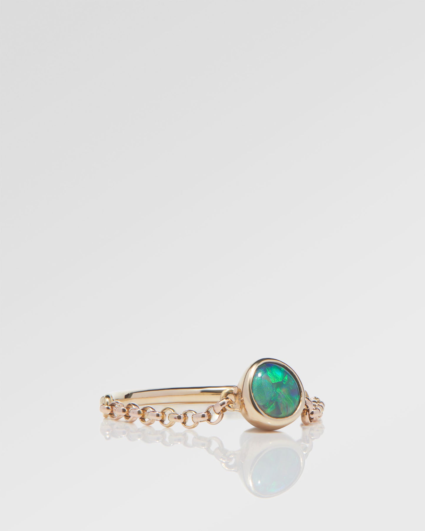 0.41ct Green Opal Ring