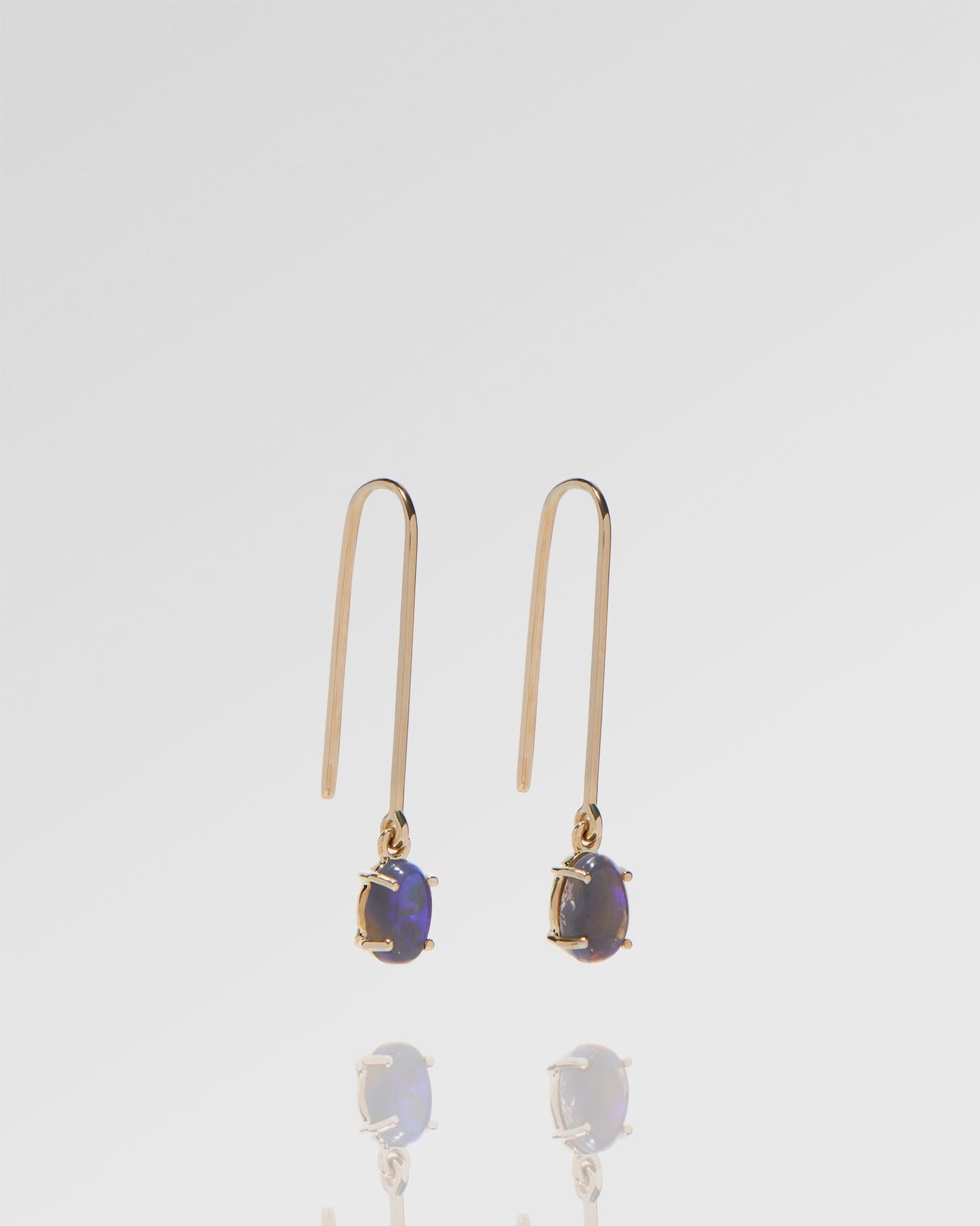 1.12ct Purple Opal Earrings