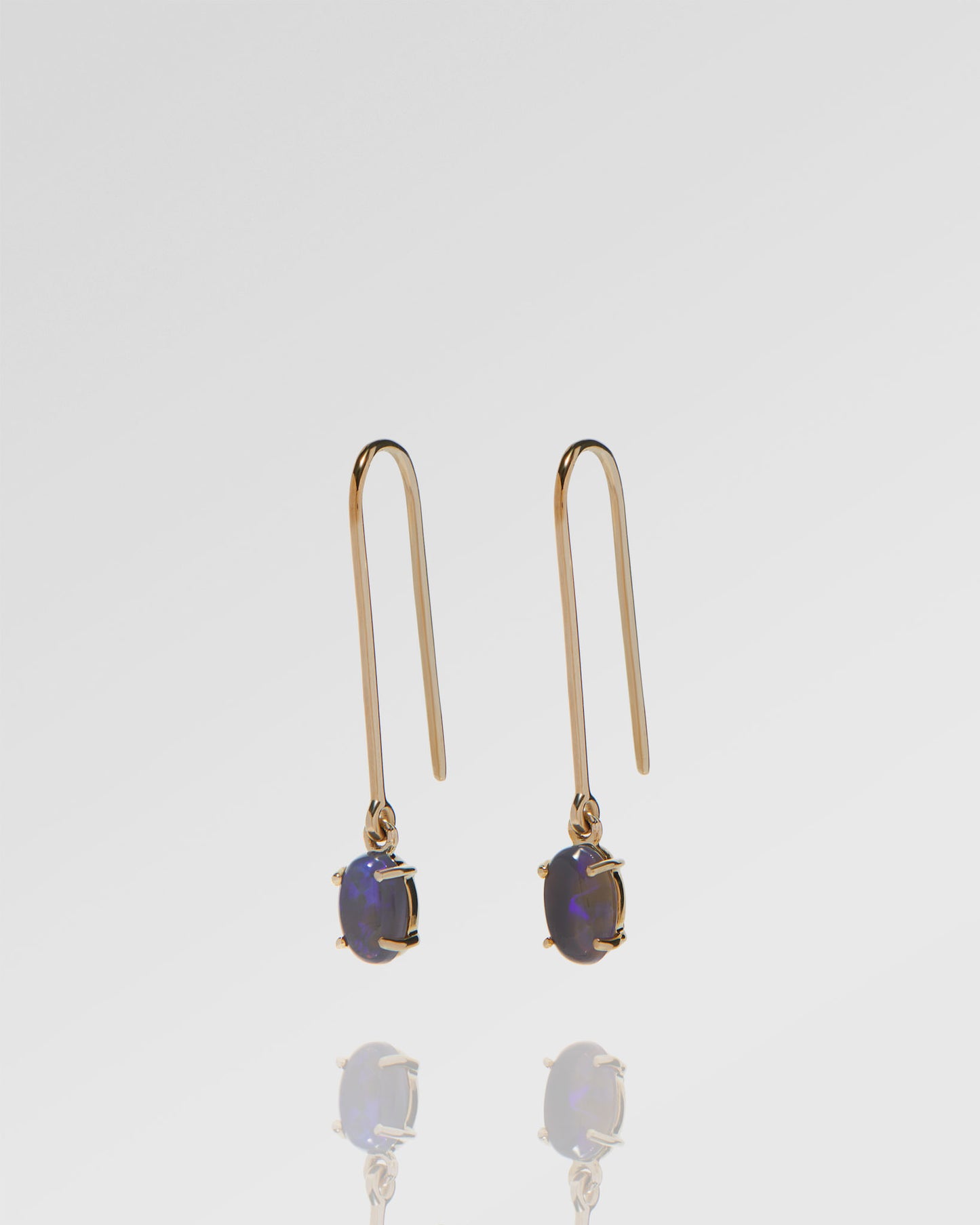 1.12ct Purple Opal Earrings