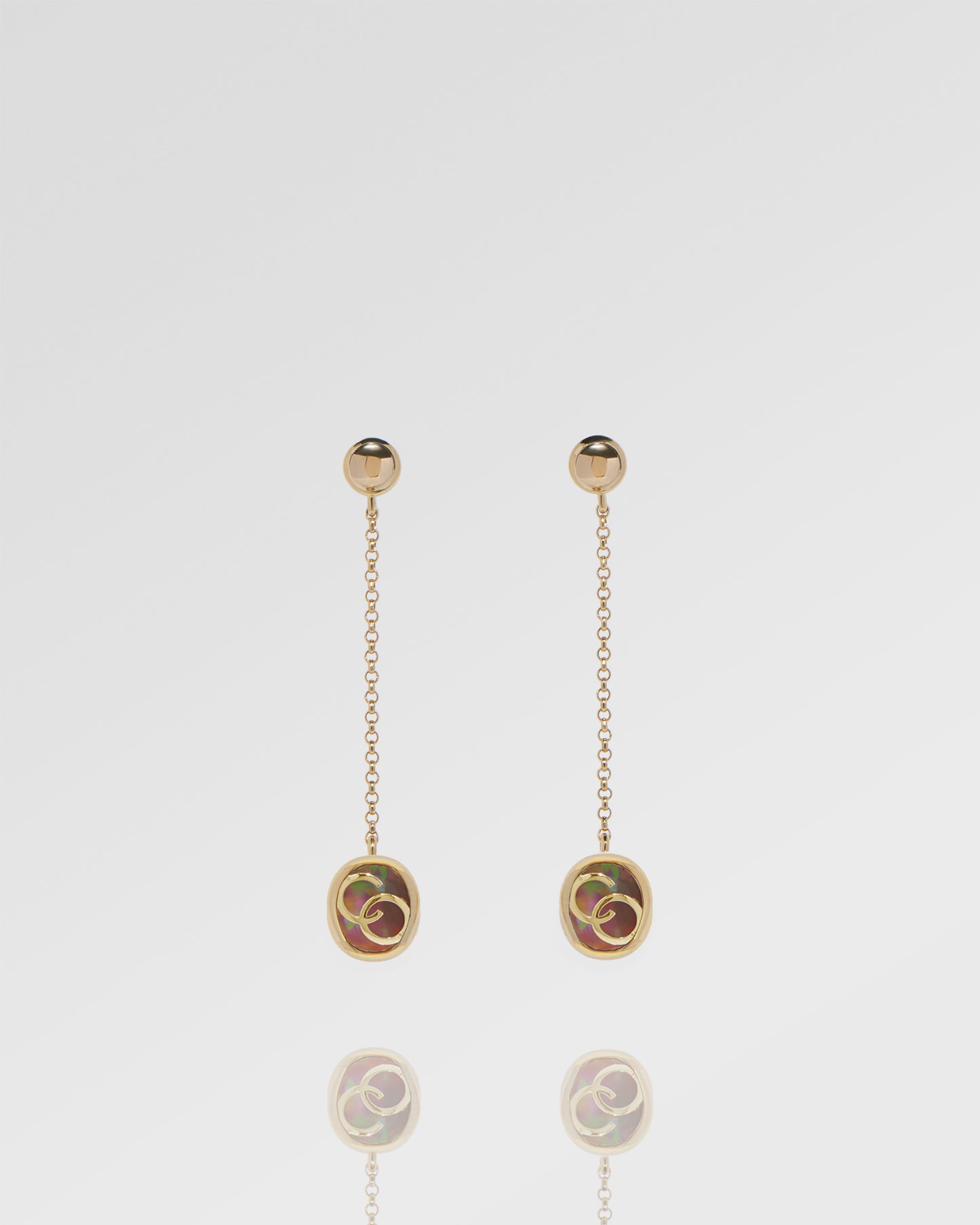 Bespoke 2.85ct Green, Purple Opal Earrings