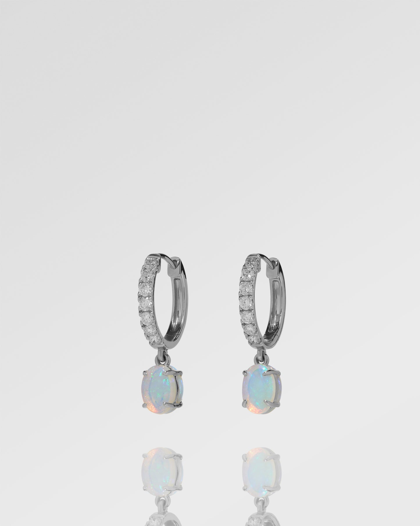 Cheal Opal Classic Collection Double-Sided Hoop Earrings