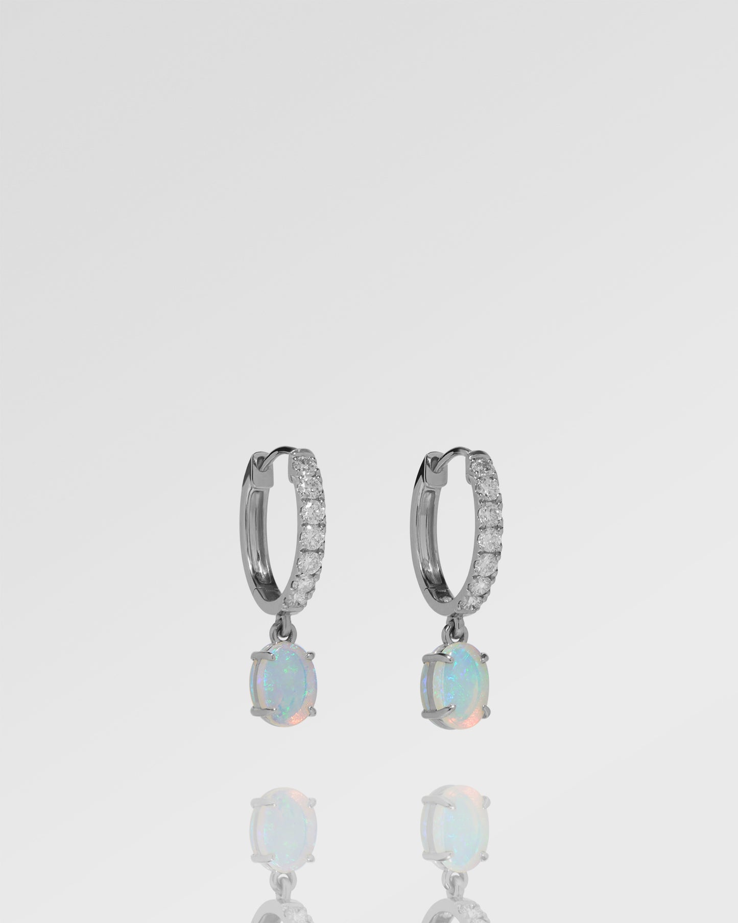 Cheal Opal Classic Collection Double-Sided Hoop Earrings