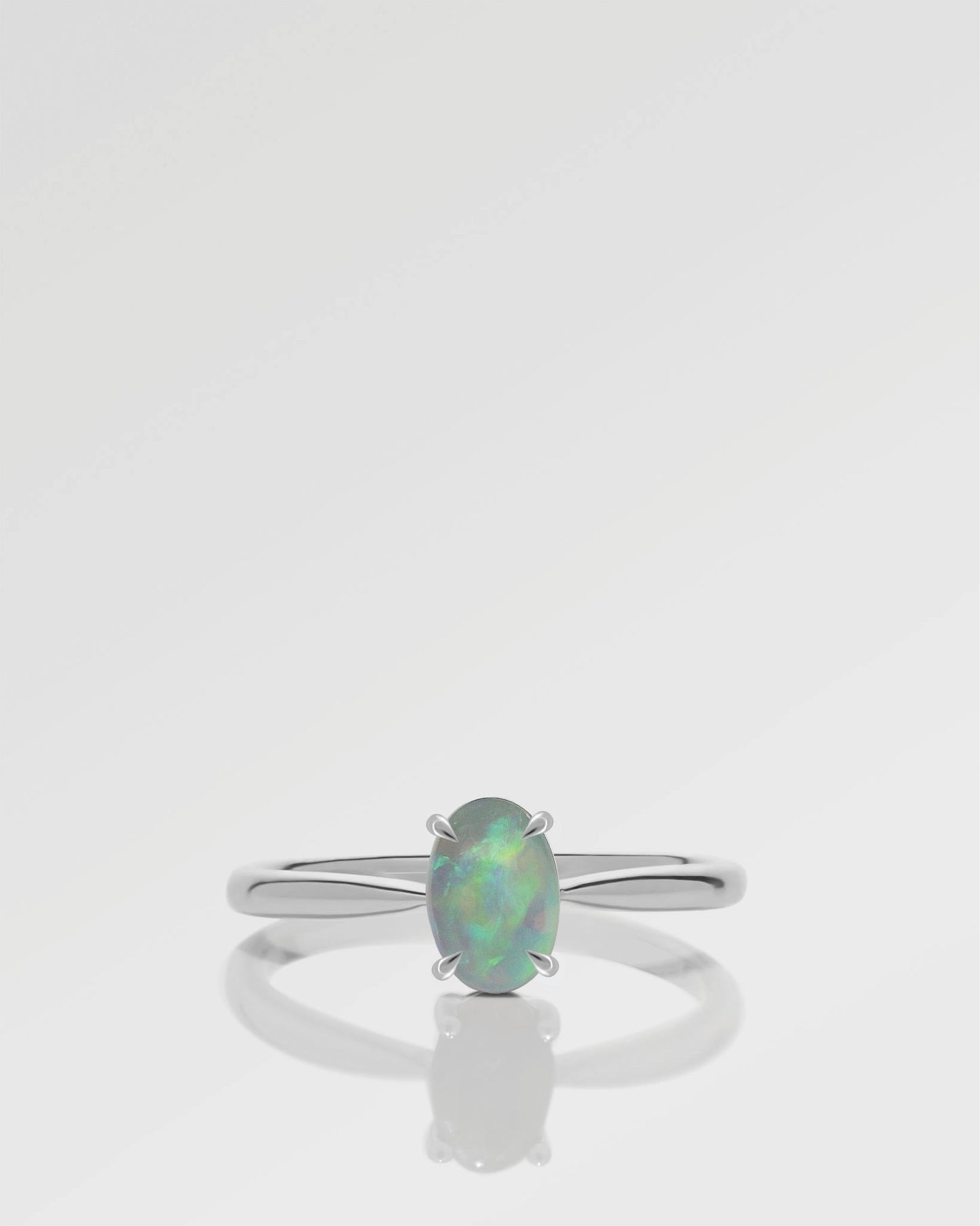 Bespoke 0.70ct Green, Orange Opal Ring