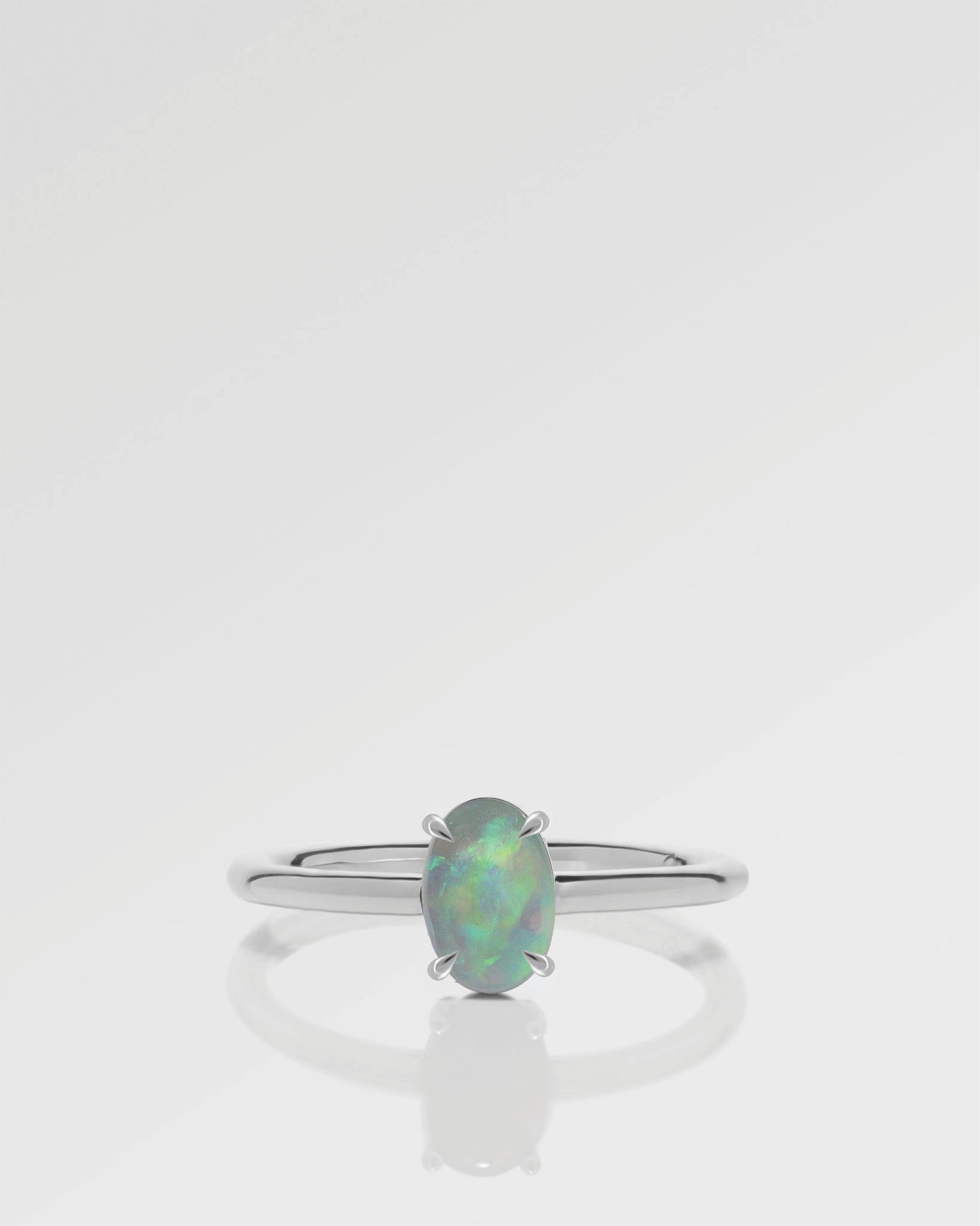Bespoke 0.70ct Green, Orange Opal Ring