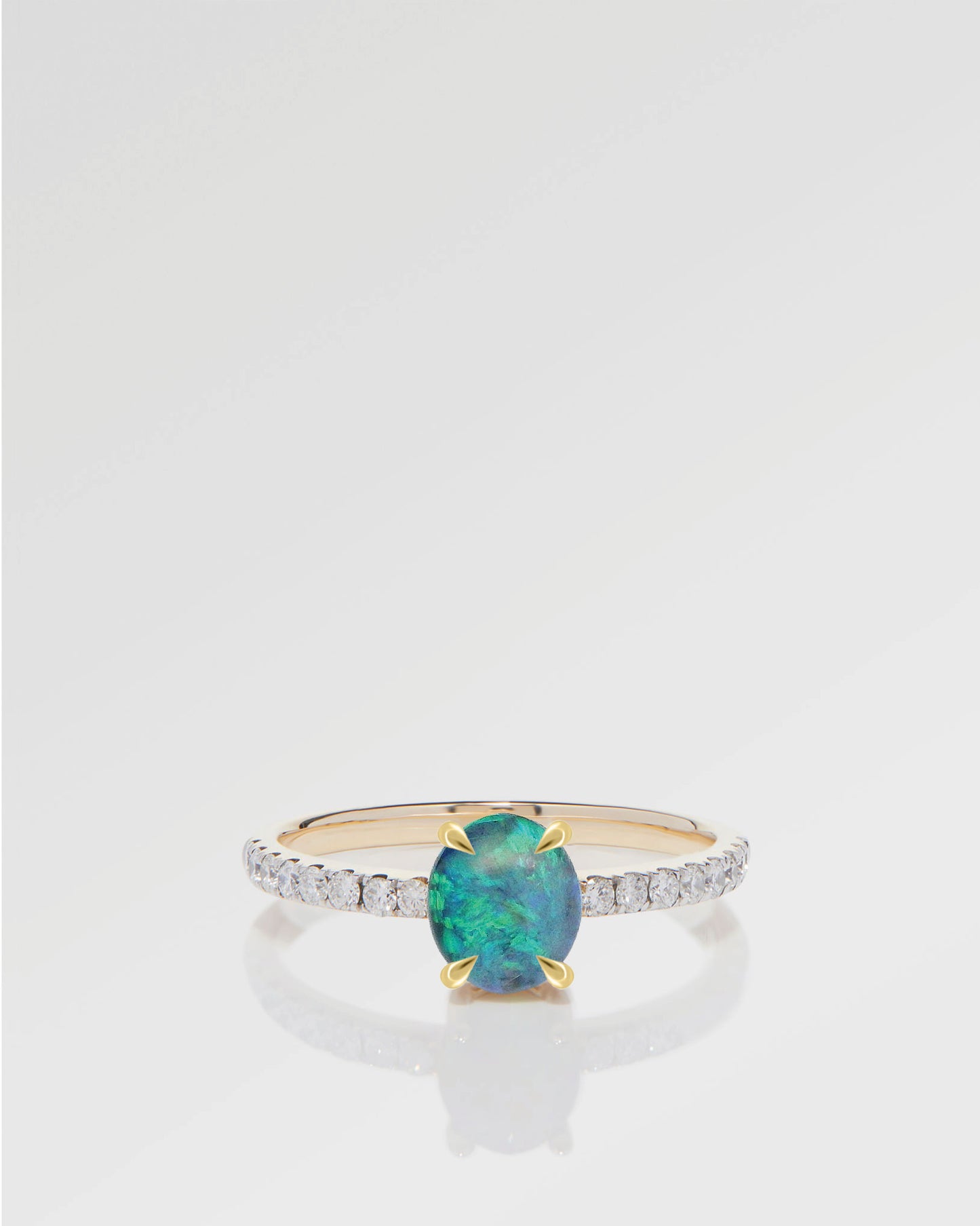 1.06ct Green Opal Ring