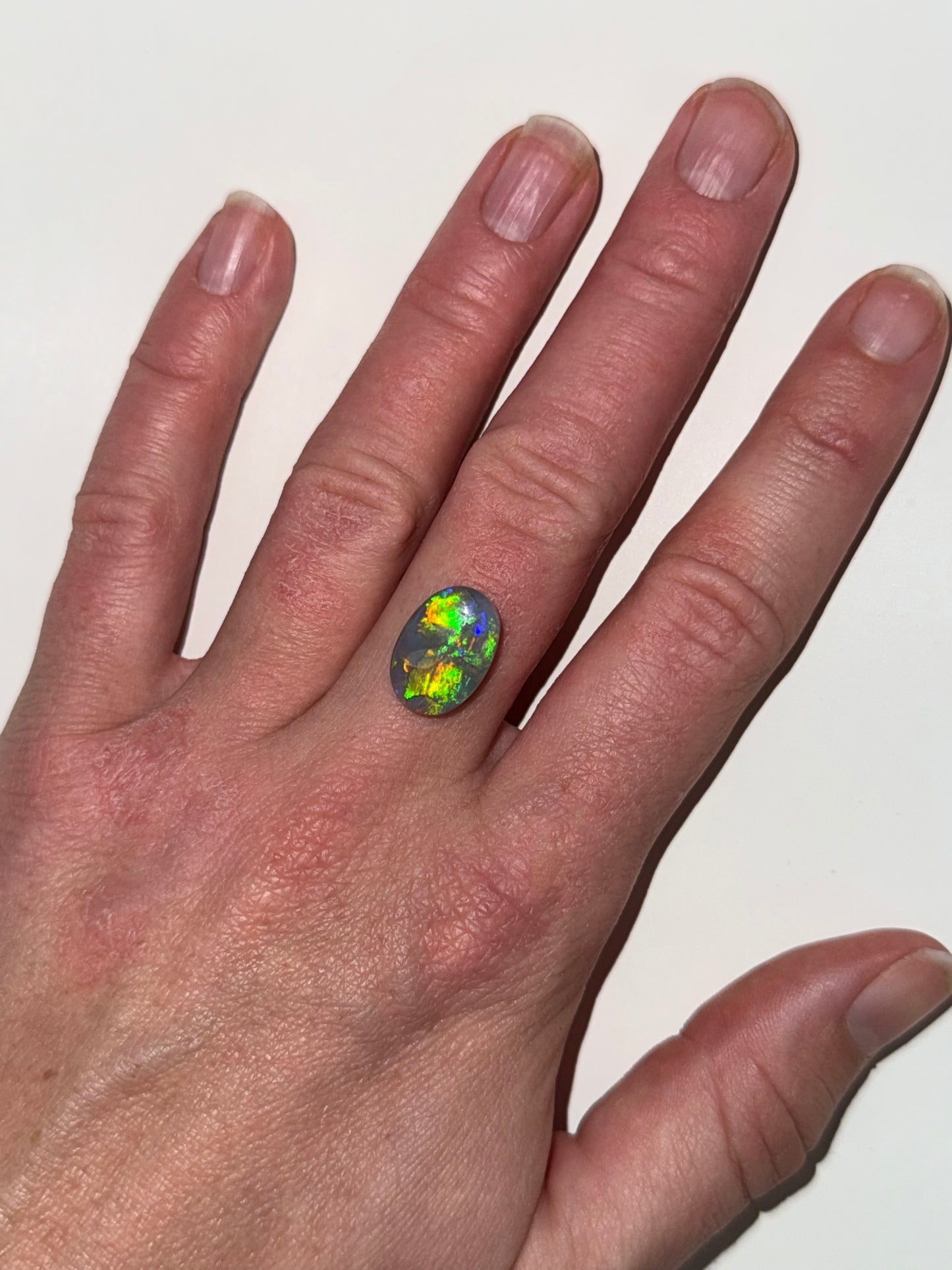 4.13ct Green, Orange Opal Gemstone