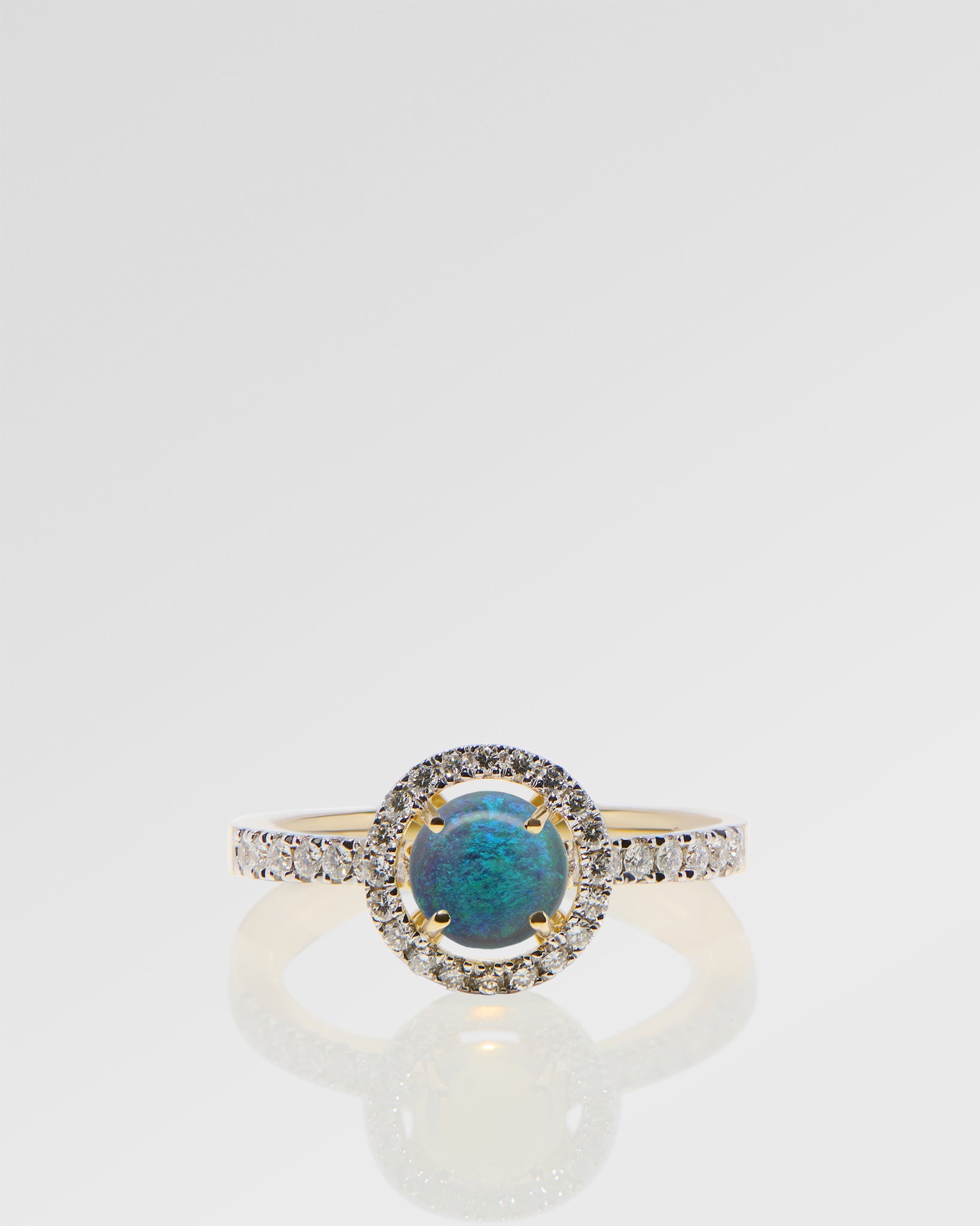 Cheal Opal Classic Collection Halo Ring