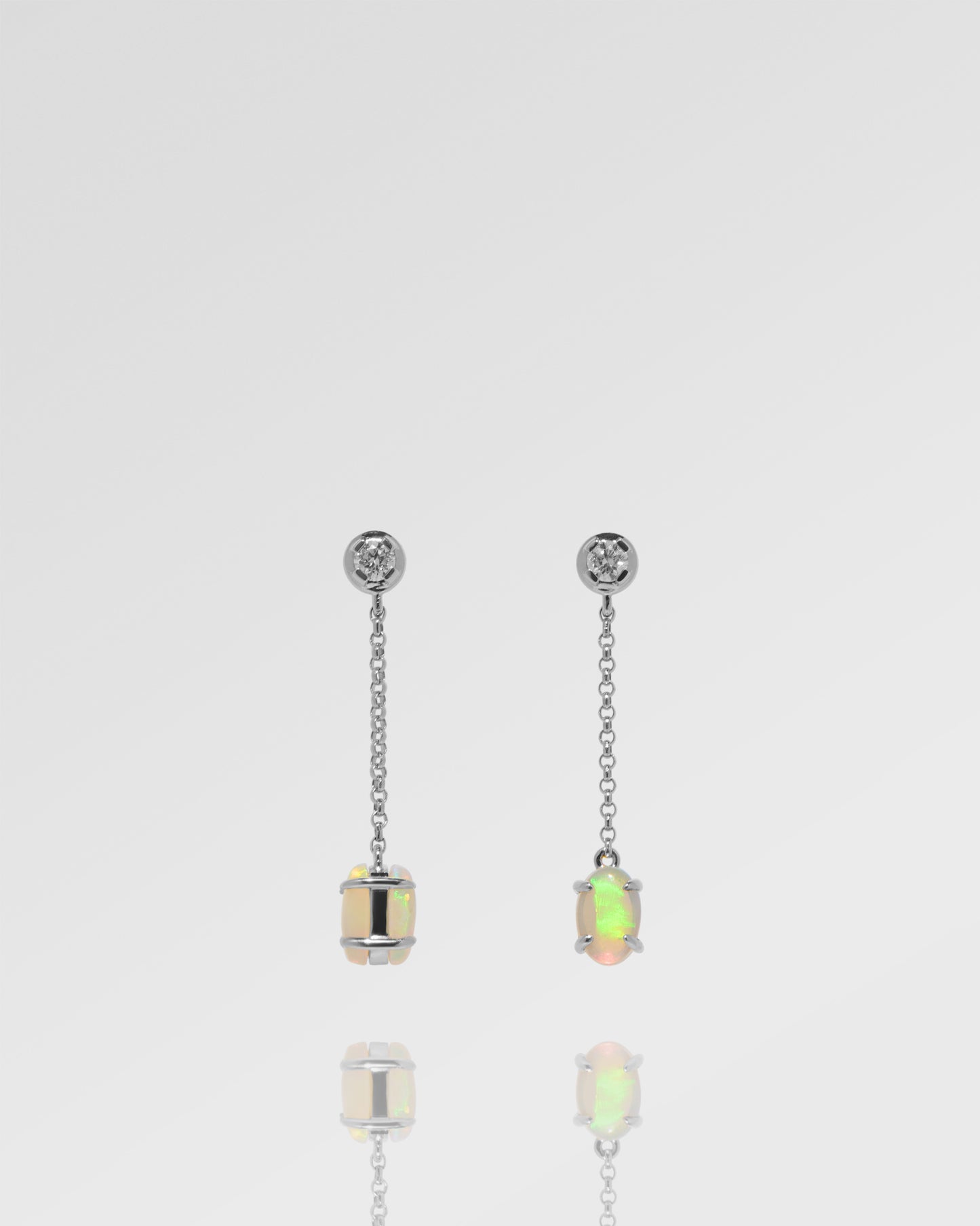 Cheal Opal Classic Collection Double-Sided Drop Earrings