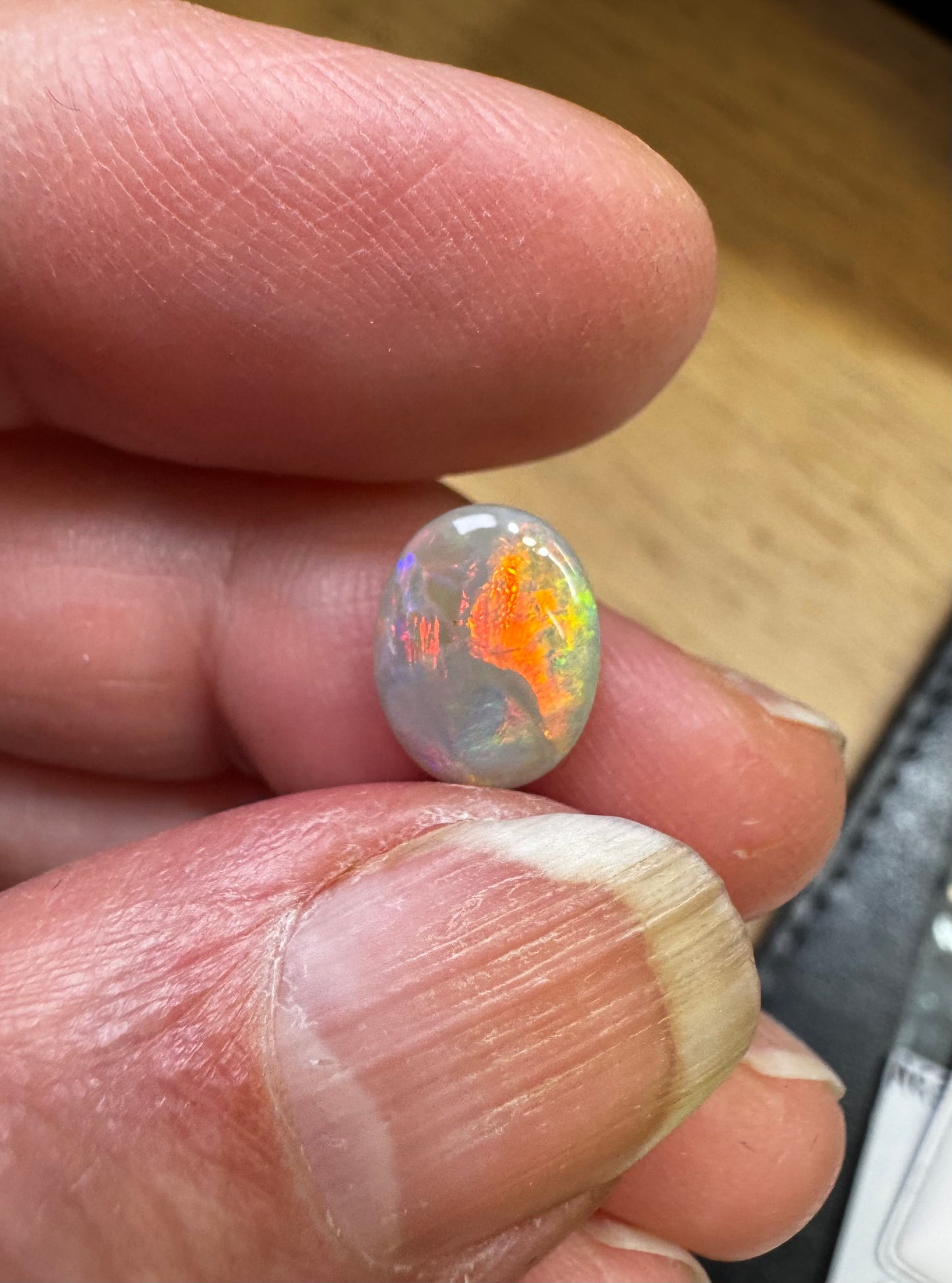 1.74ct Orange-Multicolour Opal Gemstone