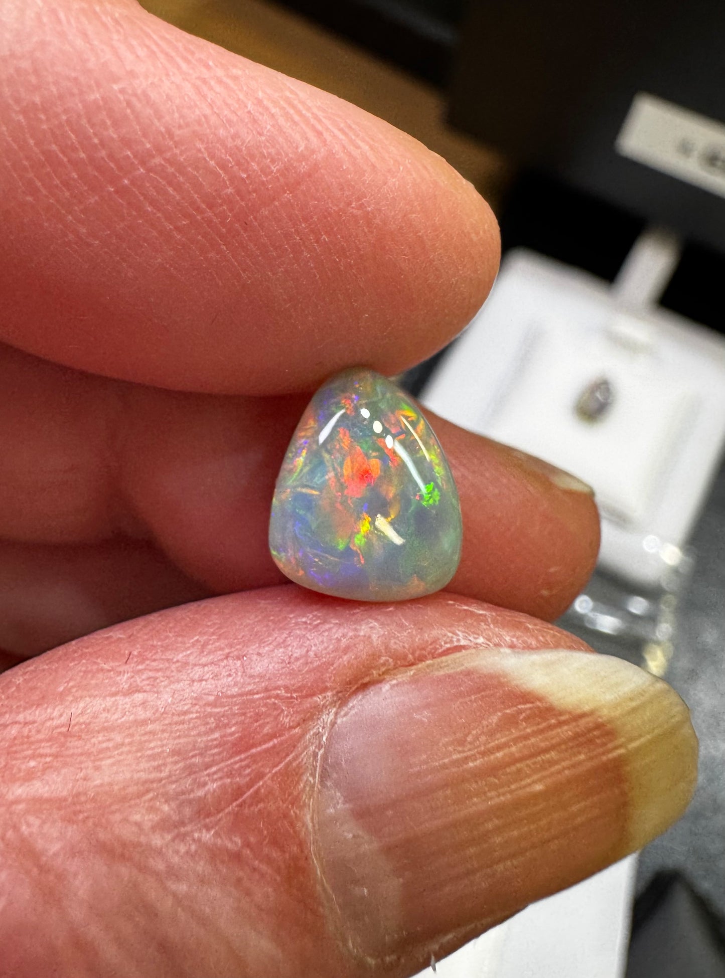 2.51ct Red-Multicolour Opal Gemstone
