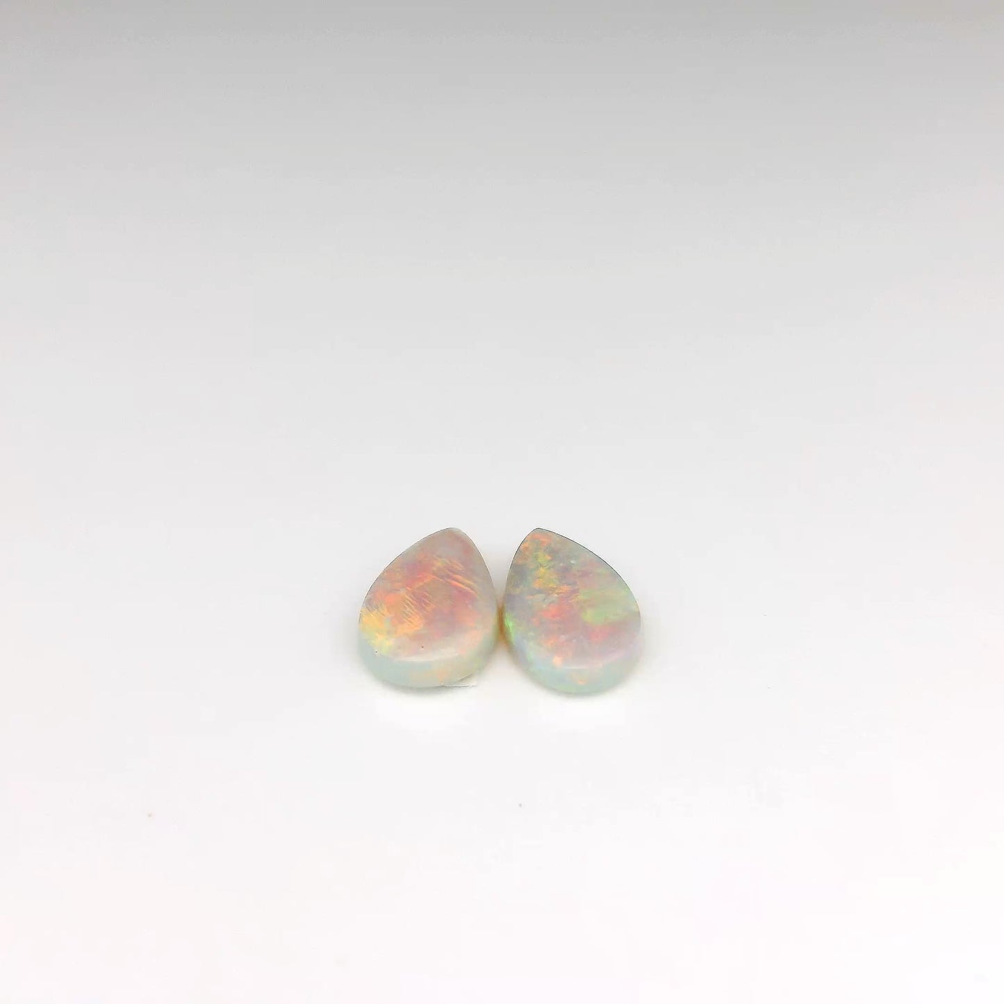 Bespoke 1.92ct Orange Opal Camellia Earrings