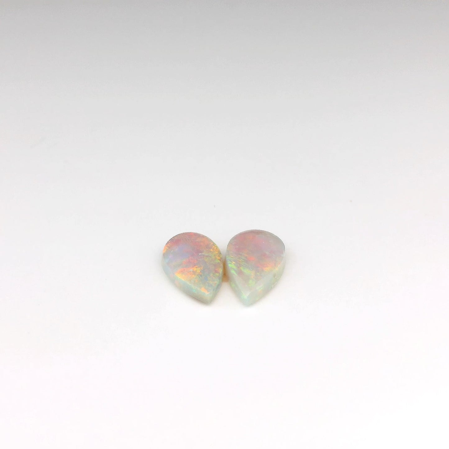 Bespoke 1.92ct Orange Opal Camellia Earrings