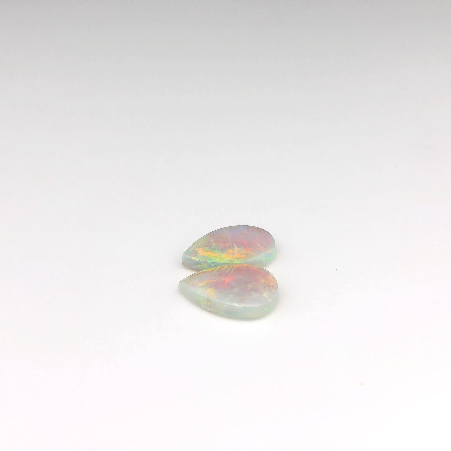 Bespoke 1.92ct Orange Opal Camellia Earrings