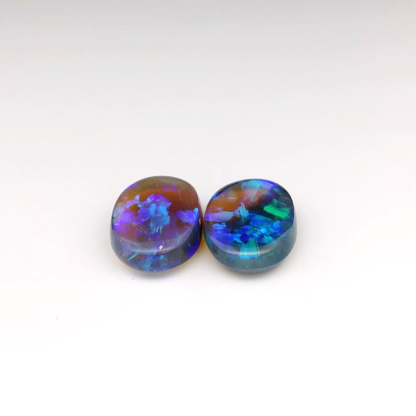 8.56ct Blue, Purple Opal Gemstone Pair