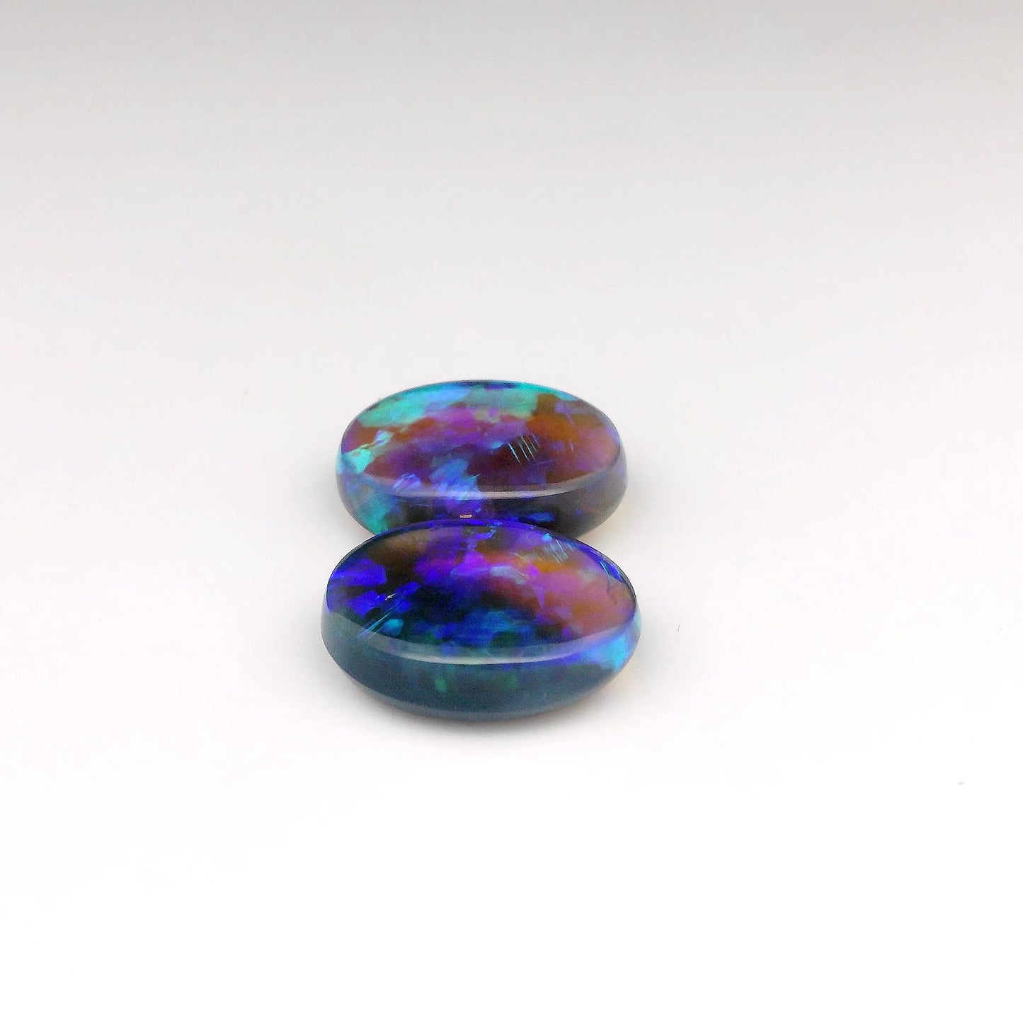 8.56ct Blue, Purple Opal Gemstone Pair