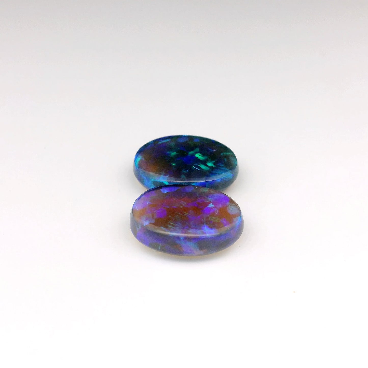 8.56ct Blue, Purple Opal Gemstone Pair